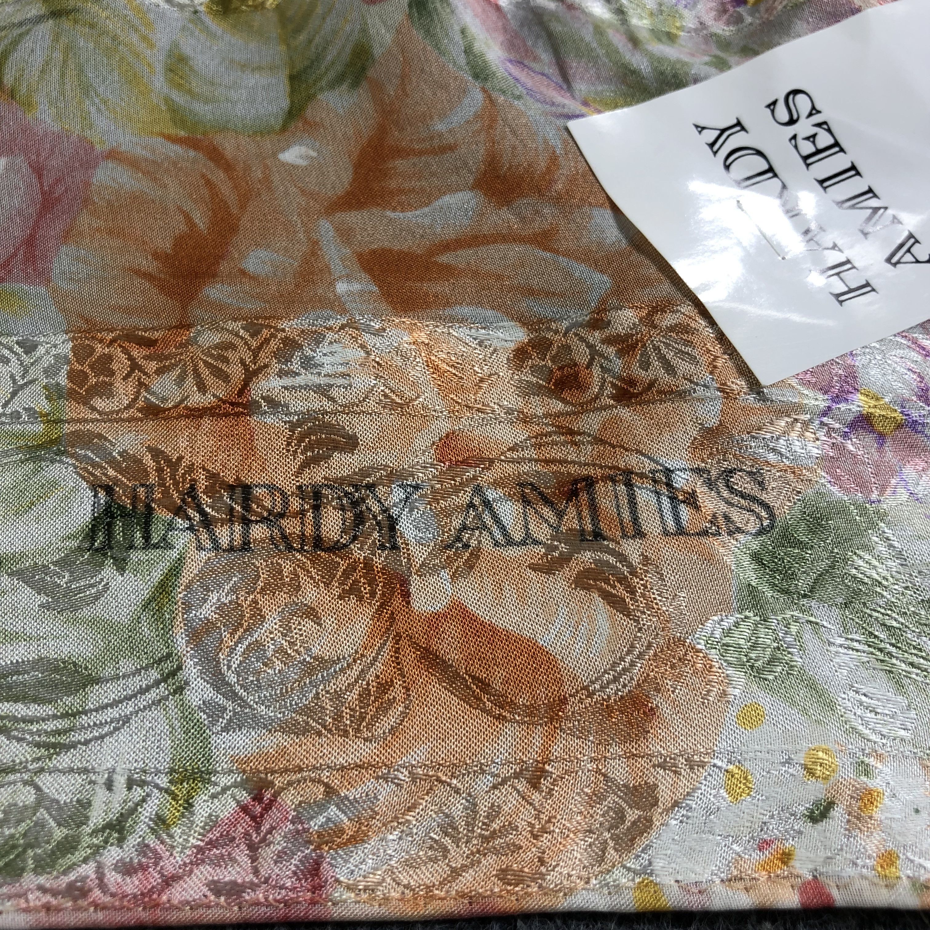 Hardy Amies Hardy Amies Floral Silk Scarf M964 Size ONE SIZE - 3 Thumbnail