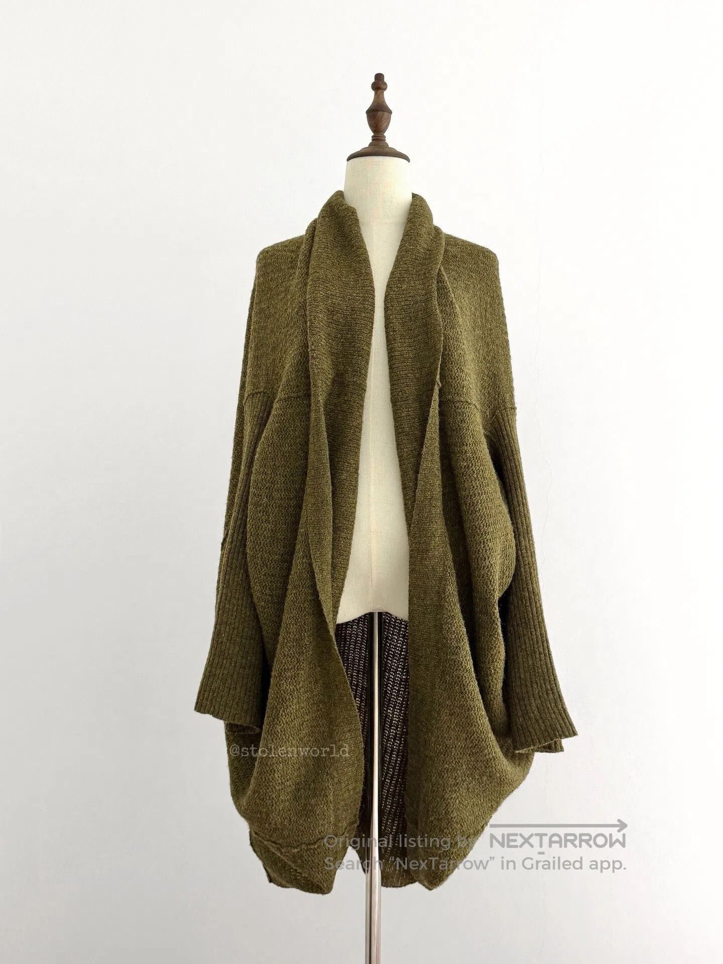 Y's green knitted wool cardigan by Y's. Size M / US 6-8 / IT 42-44 - 1 Thumbnail
