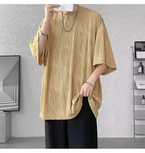 Japanese Brand Hirakawa x Emi 💎 Korean Wave Pleated Relaxed Tee T-shirt Size US L / EU 52-54 / 3 - 1 Thumbnail