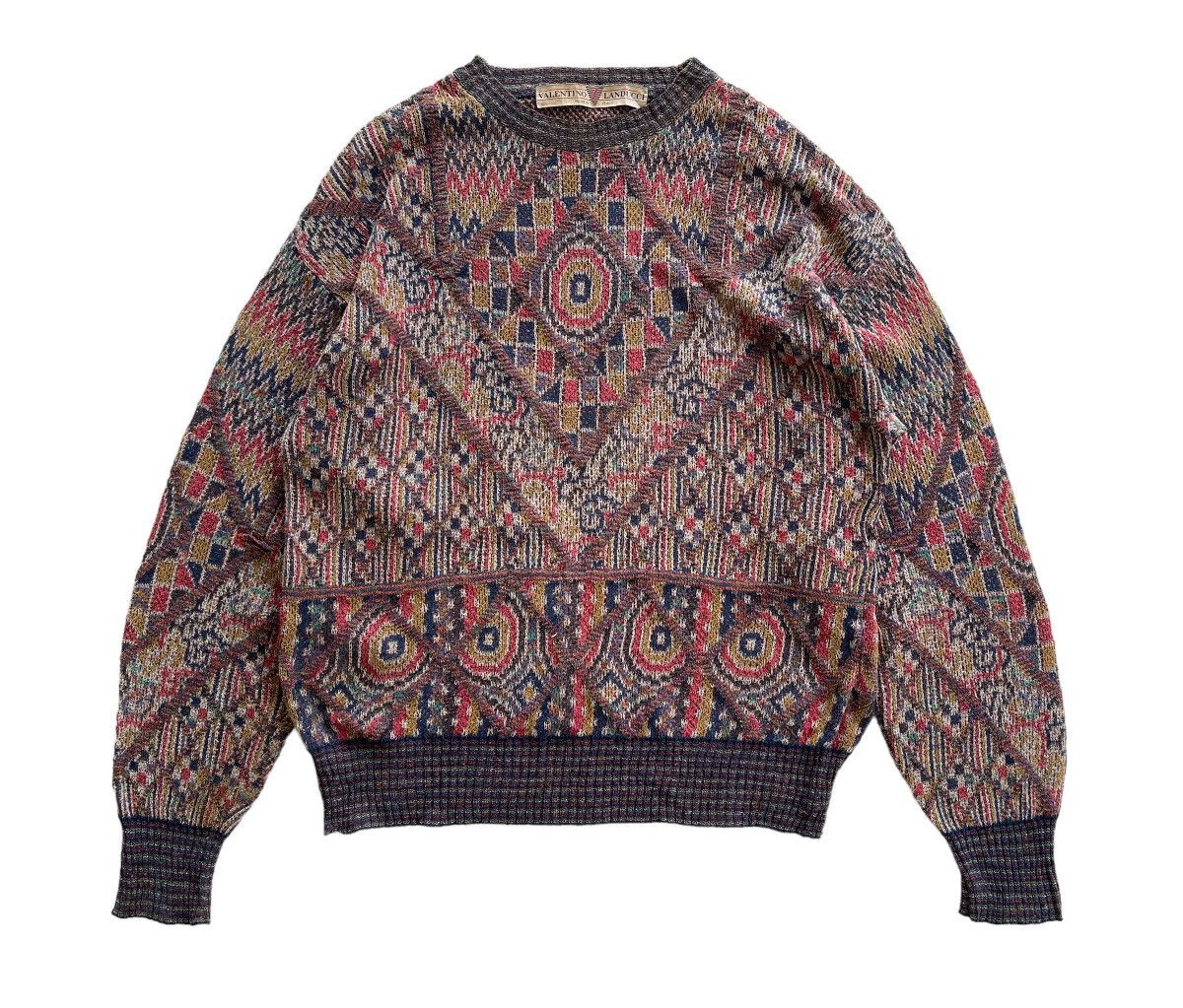 Valentino Vintage 80s Valentino Landucci Jumper Knit Sweater Size US L / EU 52-54 / 3 - 2 Thumbnail