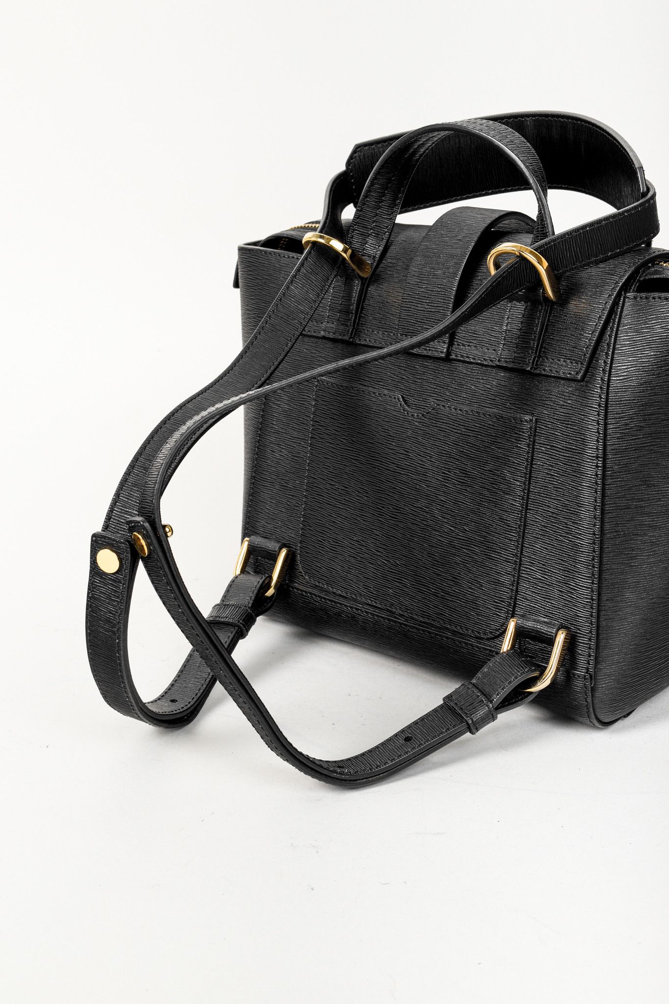 Other Senreve Mini Maestra Mimosa Black Leather Bag Size ONE SIZE - 8 Thumbnail