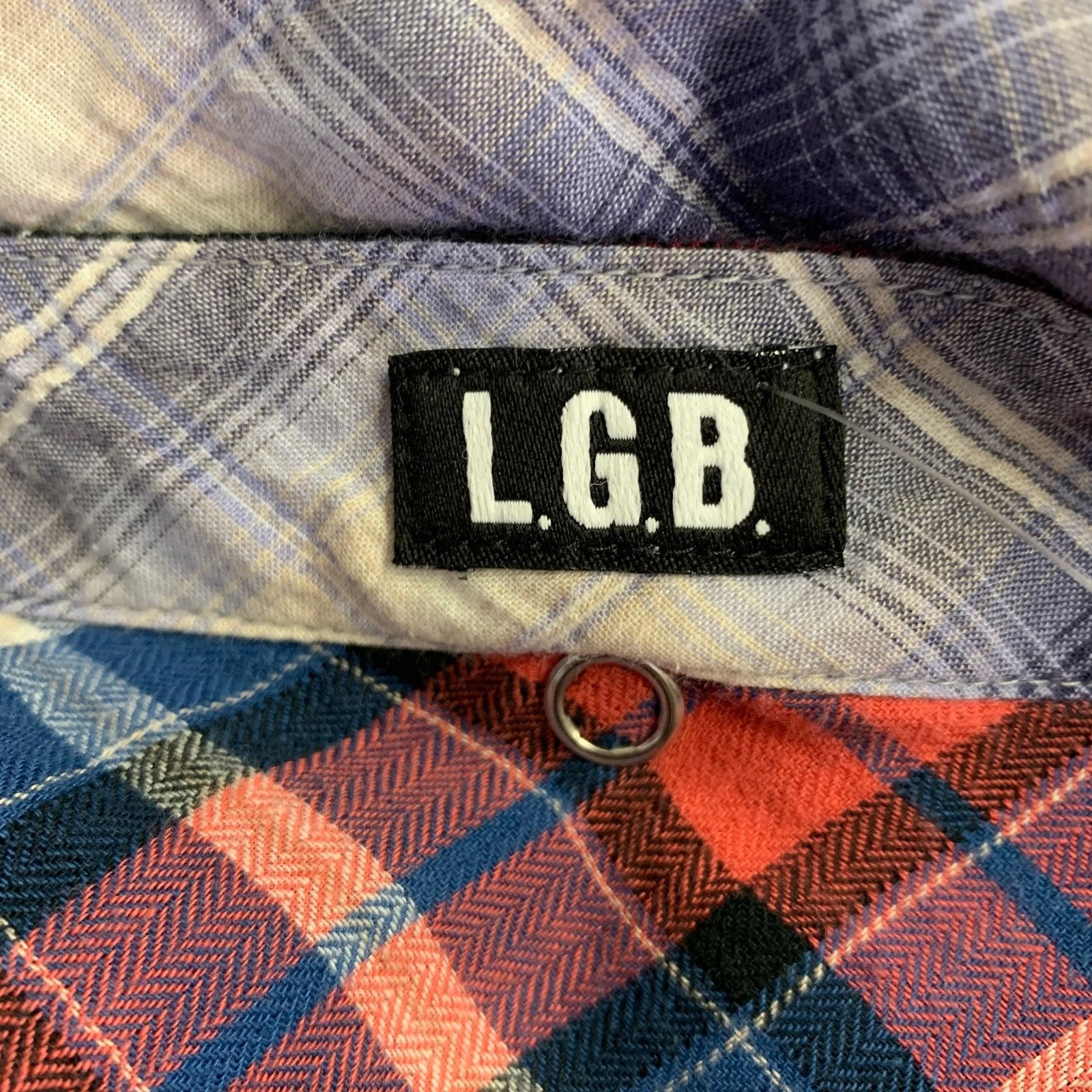 Le Grande Bleu (L.G.B.) L.G.B Size 2 Red Blue Cotton Blend Plaid Shirt Dress Size XS / US 0-2 / IT 36-38 - 7 Thumbnail