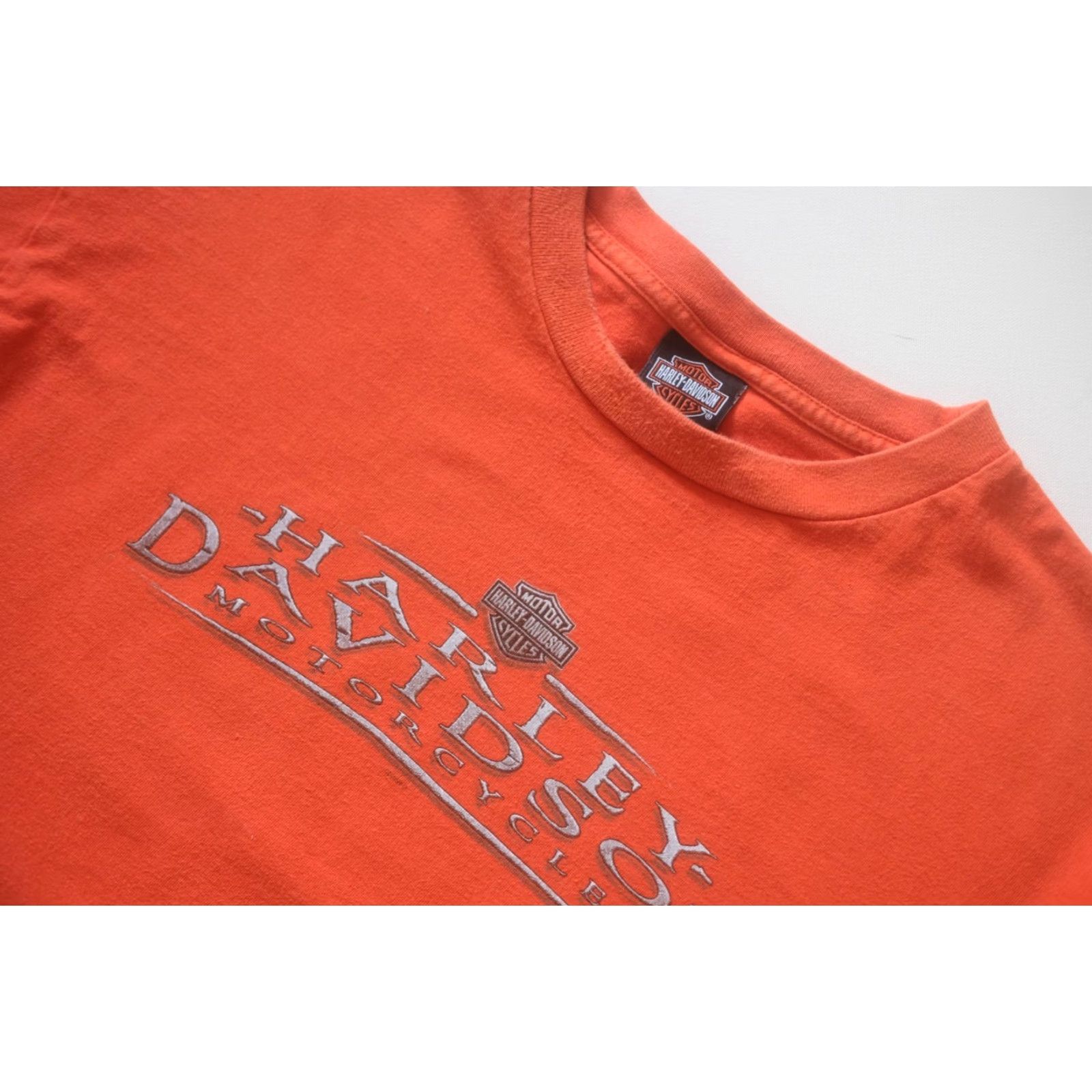 Harley Davidson VINTAGE Harley-Davidson T-Shirt Orange 2XL USA Made 90s Y2K Retro Motorcycle Mens Short Sleeve Crew Neck Graphic Print Size US XXL / EU 58 / 5 - 5 Thumbnail