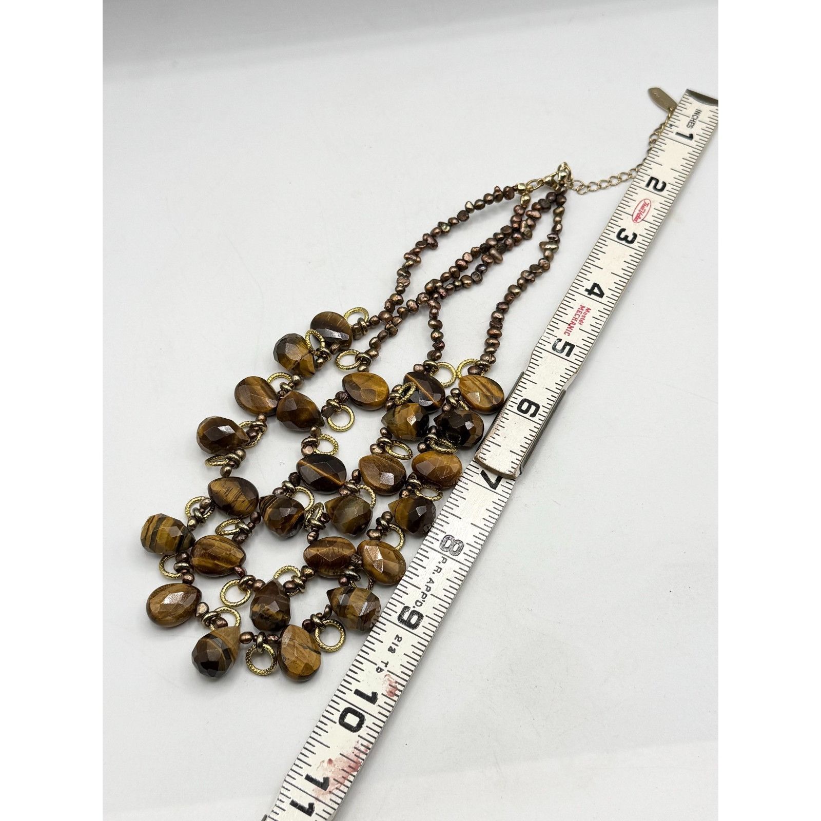 Vintage Vintage brown stone double strand beaded necklace Size ONE SIZE - 4 Thumbnail