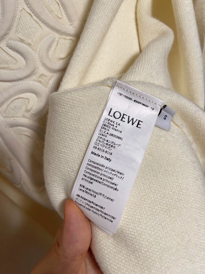 Loewe LOEWE White woolen coat Size S / US 4 / IT 40 - 6 Thumbnail