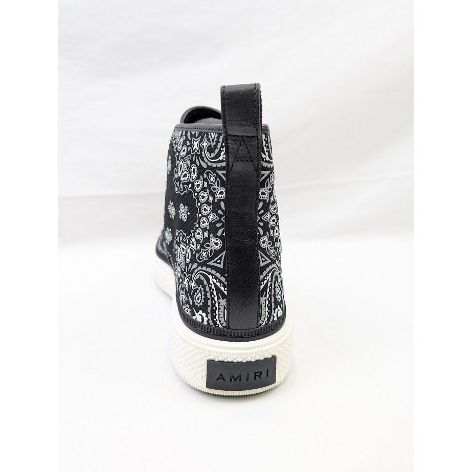 Amiri o1rshd1 Bandana MA Court High-Top Sneakers in Black/White Size US 13 / EU 46 - 11 Thumbnail