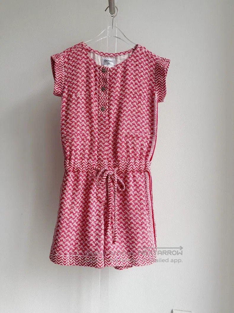 Chanel Chanel Red and white striped jumpsuit Size 24" / US 00 / IT 34 - 2 Thumbnail