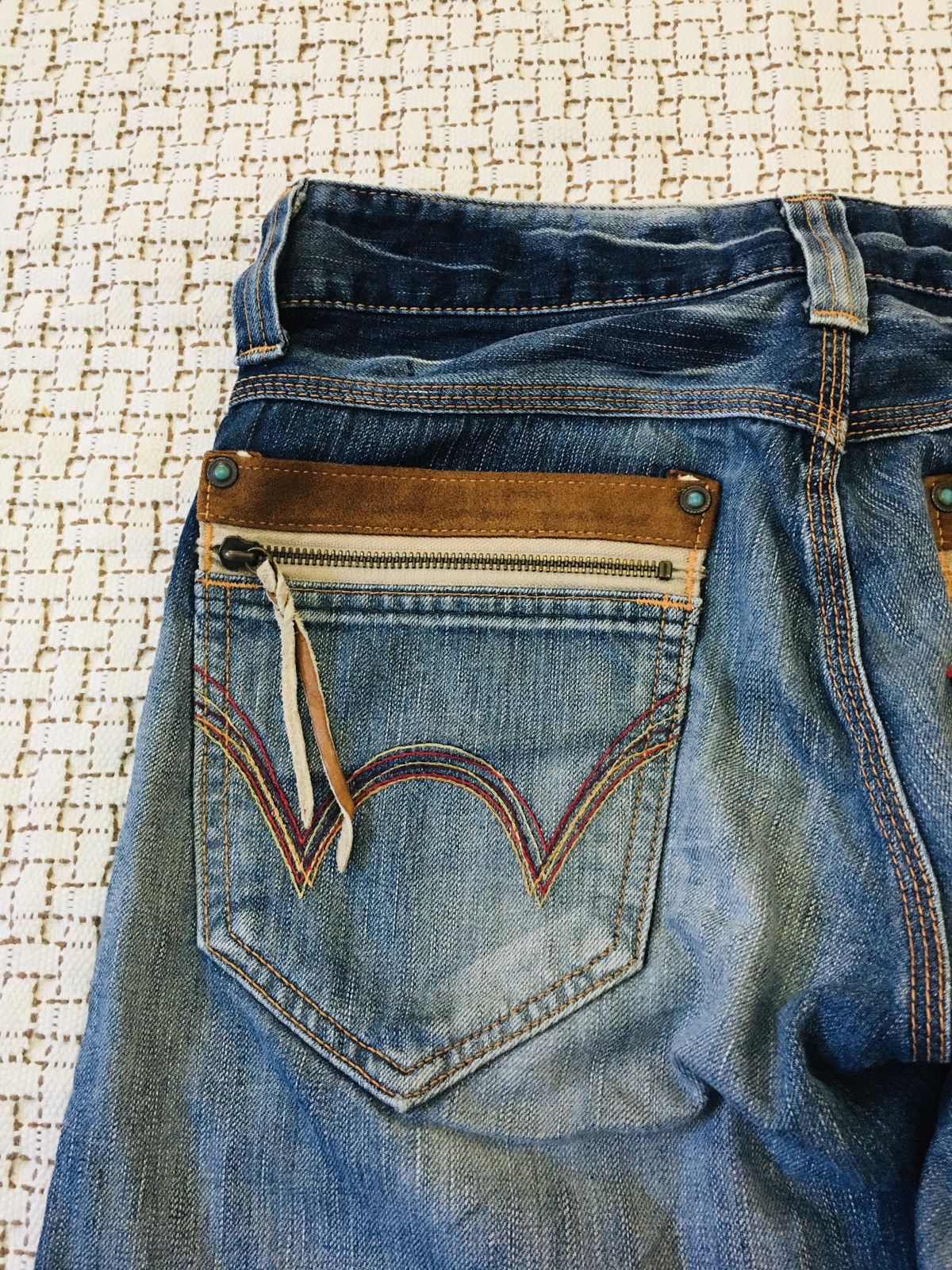 Edwin Edwin Blue Trip Distressed Denim (17) Size US 32 / EU 48 - 14 Thumbnail
