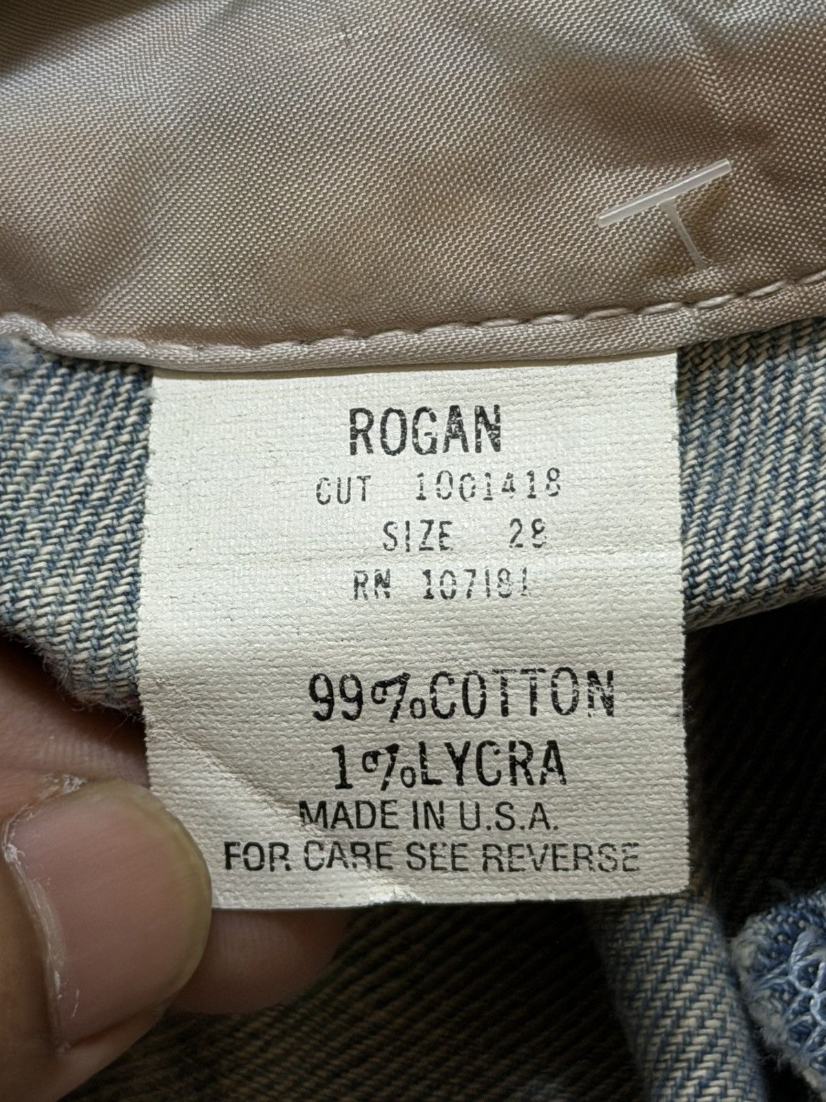 Rogan Vintage 90s Usa Rogan Blue Faded Wash Wide Leg Bootcut Jeans Size US 30 / EU 46 - 8 Thumbnail