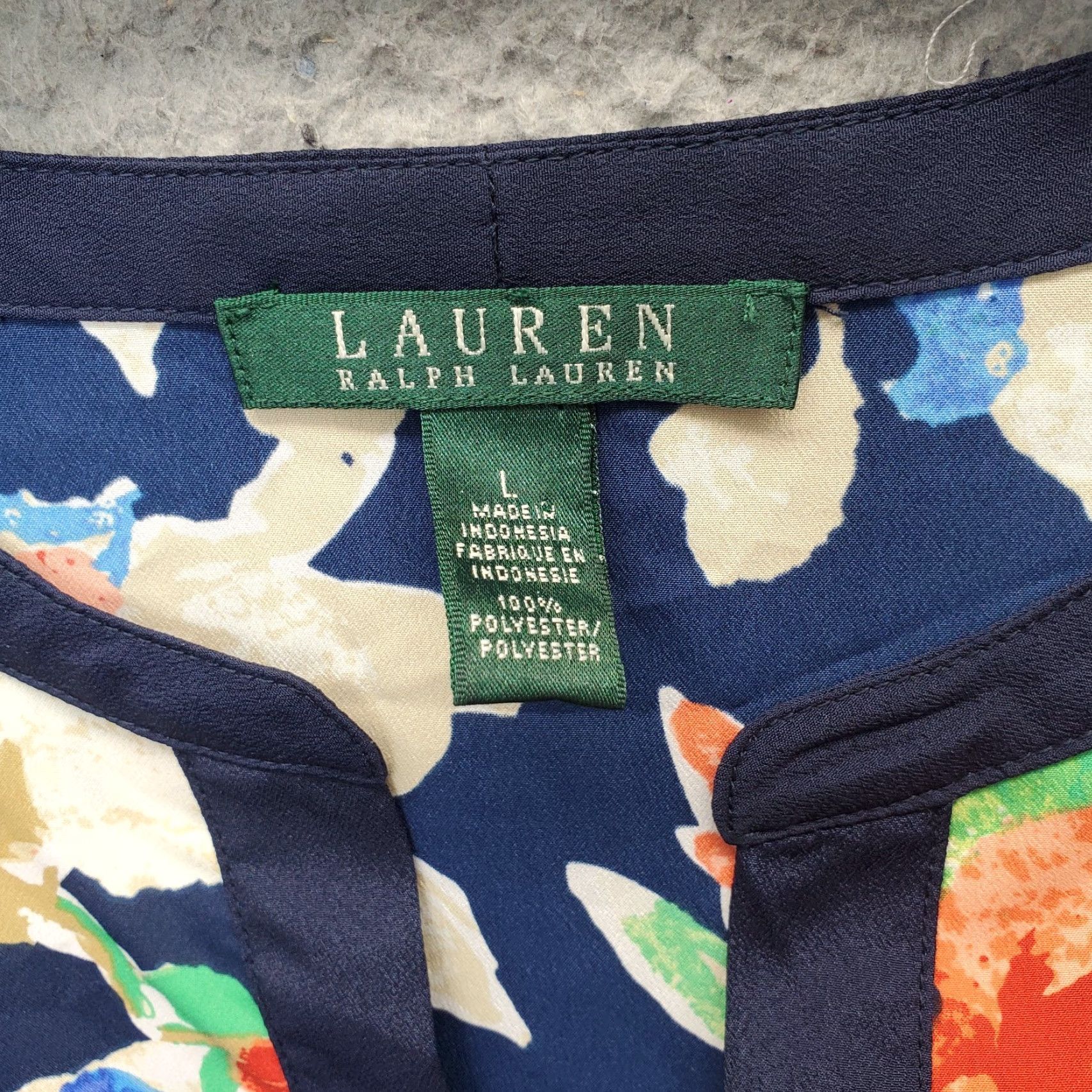 Ralph Lauren Lauren Ralph Lauren Blouse Womens L Floral Long Sleeve V-Neck Pullover Top Multicolor Shirt Environmental Size L / US 10 / IT 46 - 6 Thumbnail