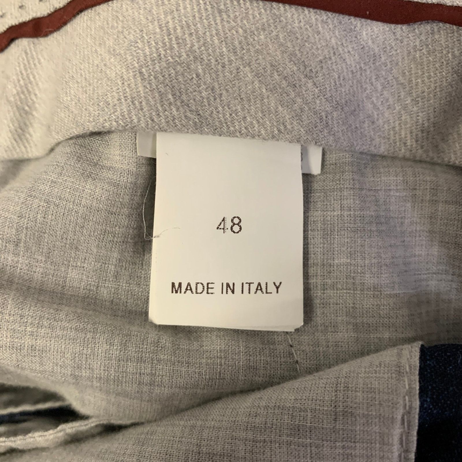 Brunello Cucinelli BRUNELLO CUCINELLI 38 Navy Window Pane Wool Blend Suit Size 38R - 13 Thumbnail