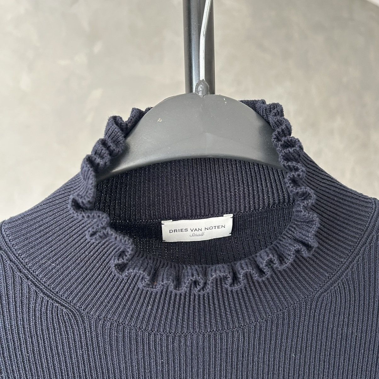 Dries Van Noten Dries Van Noten Ribbed Peplum Ruffle Neck Sweater I Size S / US 4 / IT 40 - 5 Thumbnail