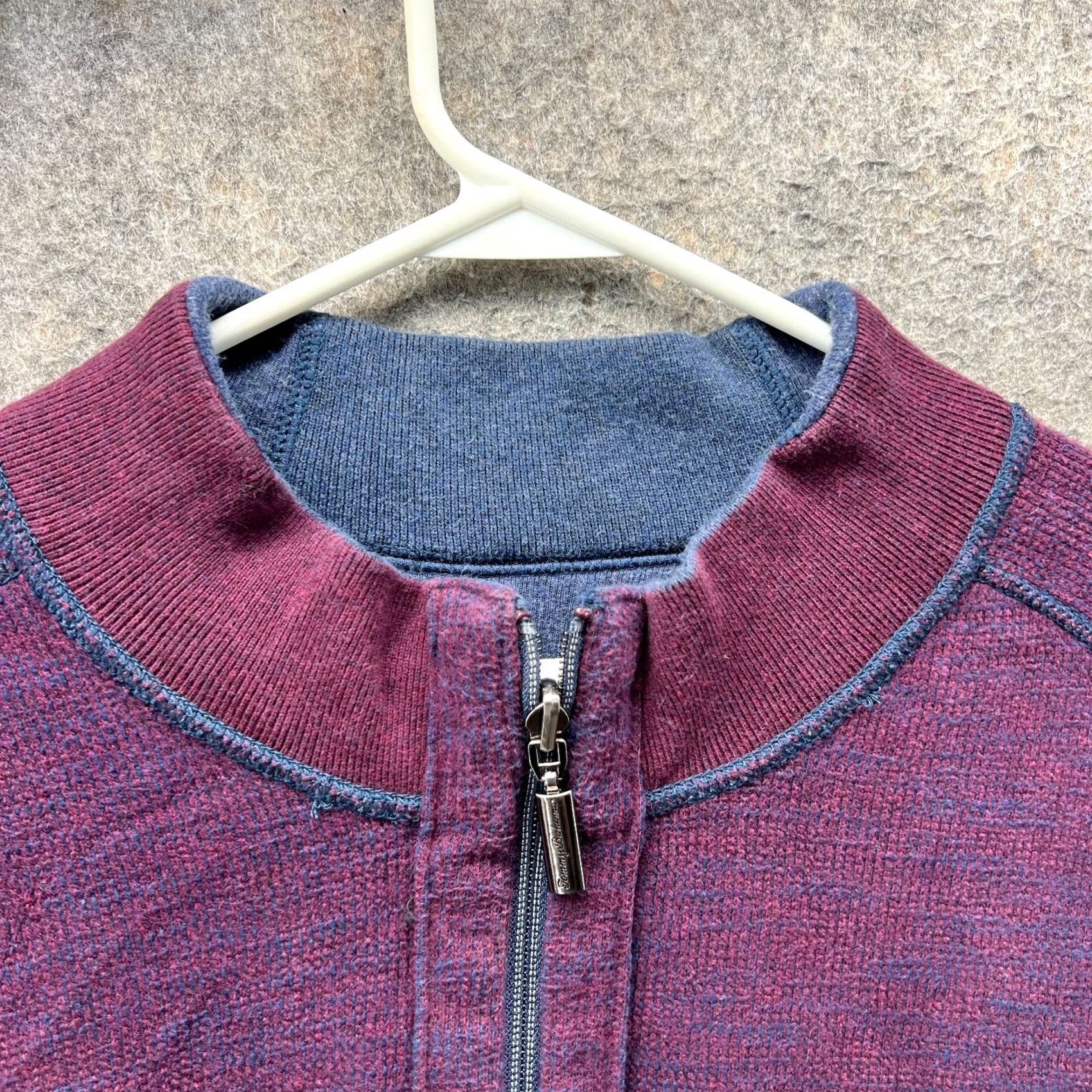 Tommy Bahama VINTAGE Tommy Bahama Sweater Mens 2XL Purple Reversible Pullover Fleece Shirt Size US XXL / EU 58 / 5 - 3 Thumbnail