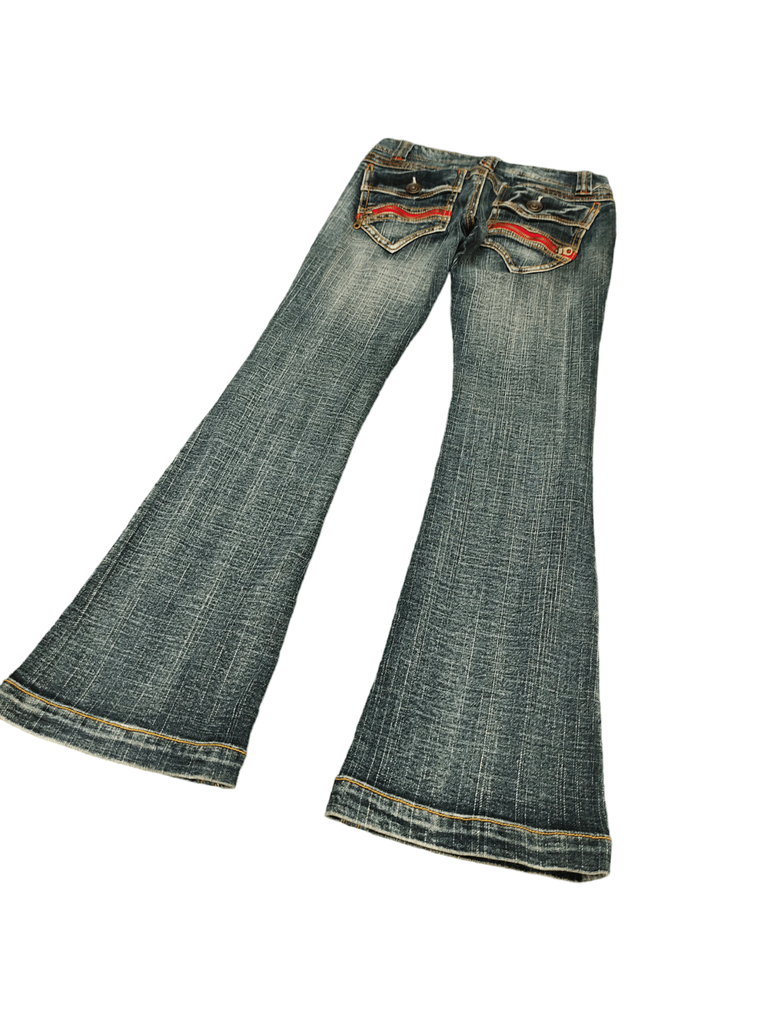 If Six Was Nine Flare Jeans Bcbg Distress Faded Low Rise Boot Cut Y2k Size US 27 - 1 Thumbnail