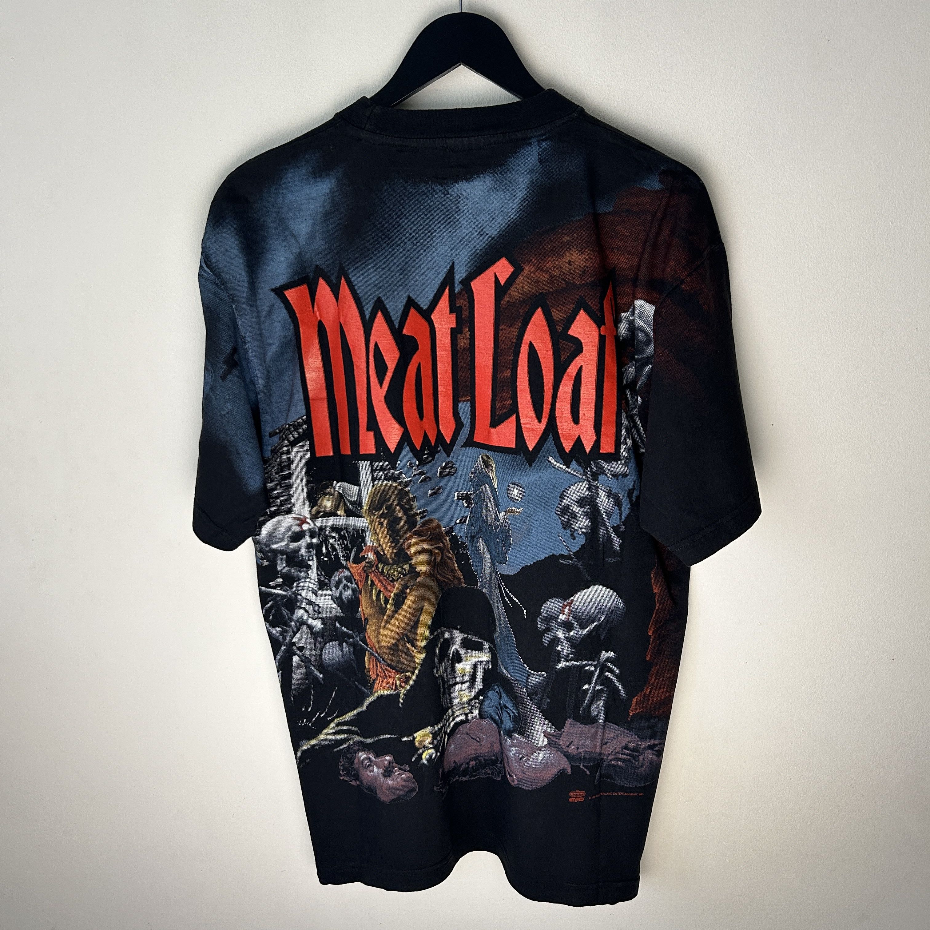 Band Tees Vintage Meat Loaf Allover Print 1994 Band T-shirt Size US XL / EU 56 / 4 - 2 Thumbnail