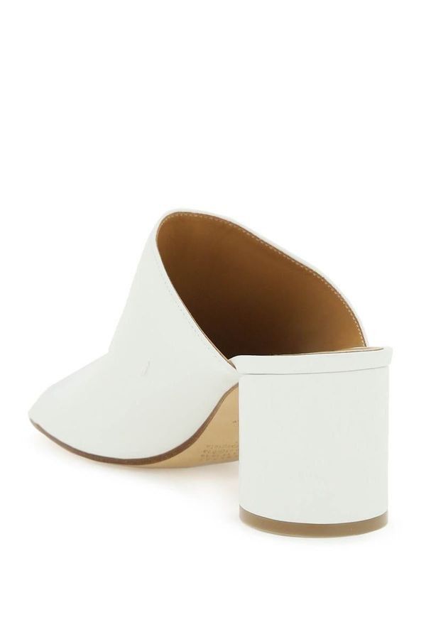 Maison Margiela o1mle0426 Tabi Leather Mules in White Size US 8 / IT 38 - 3 Thumbnail