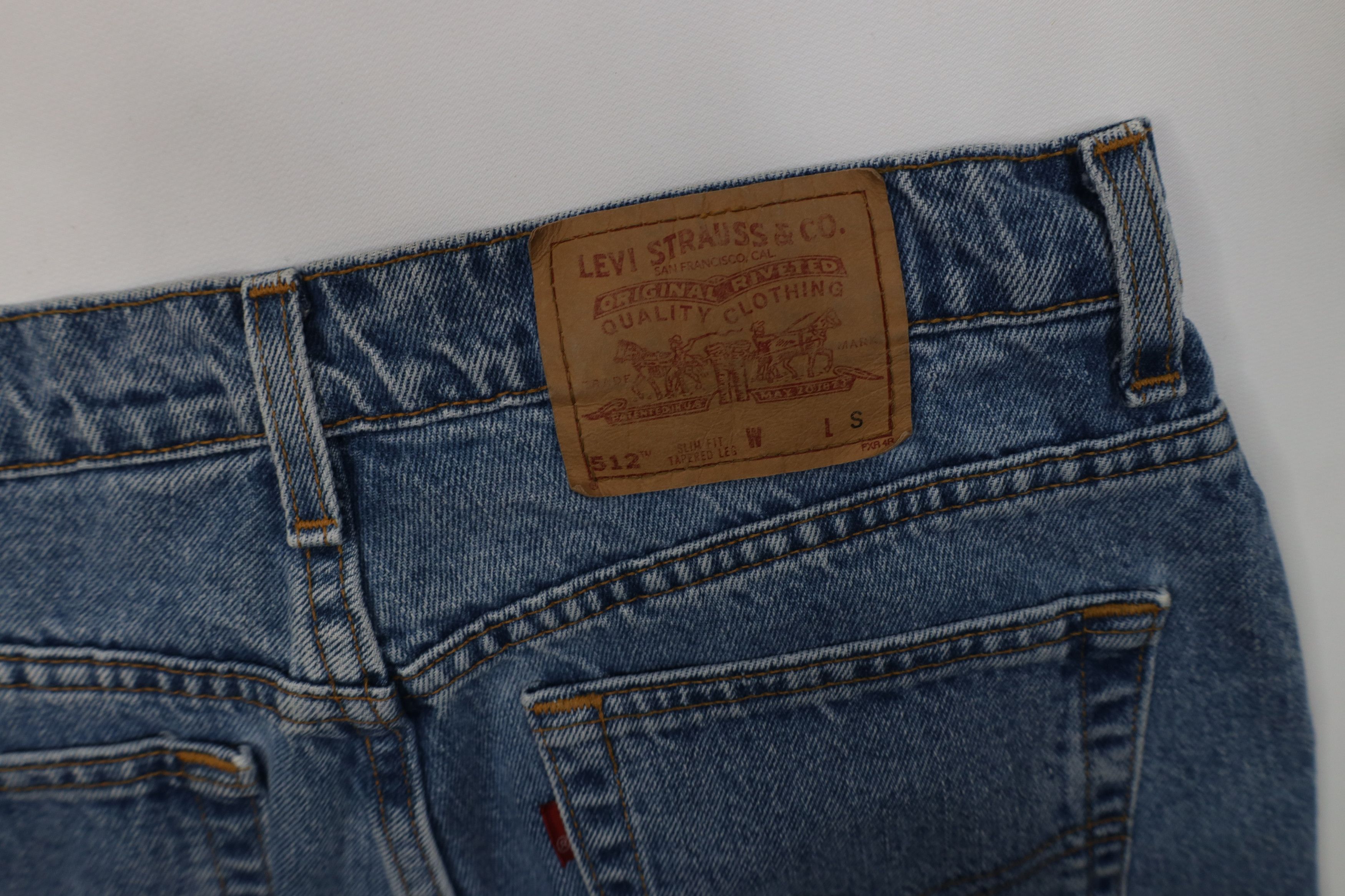 Levi's Vintage 90s Levis 512 Short Slim Tapered Leg Denim Jeans USA Size 36" / US 14 / IT 50 - 13 Thumbnail