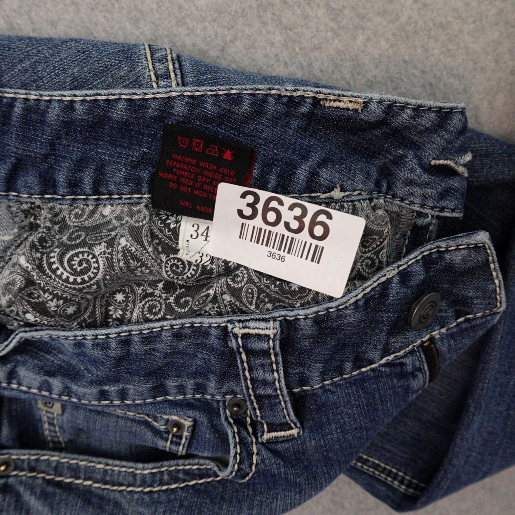 Pistola Rock & Roll Jeans Jeans 32 (32X30) Blue Denim Regular Straight Mens Pants Size US 32 / EU 48 - 5 Thumbnail
