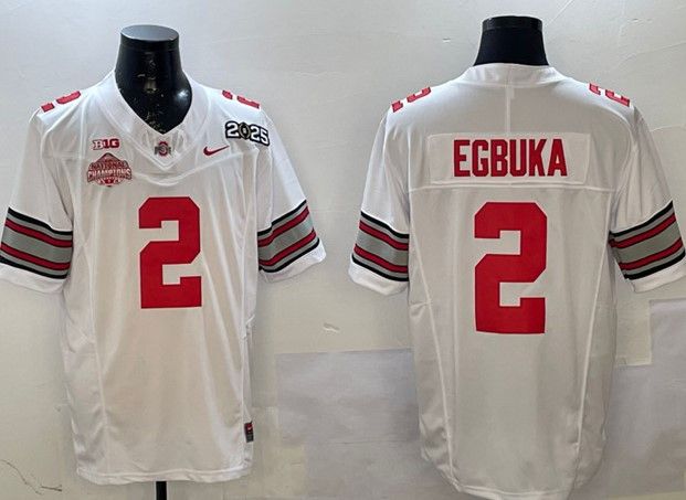 Other Men's Ohio State Buckeyes #2 Emeka Egbuka White 2025 Size US S / EU 44-46 / 1 - 1 Thumbnail