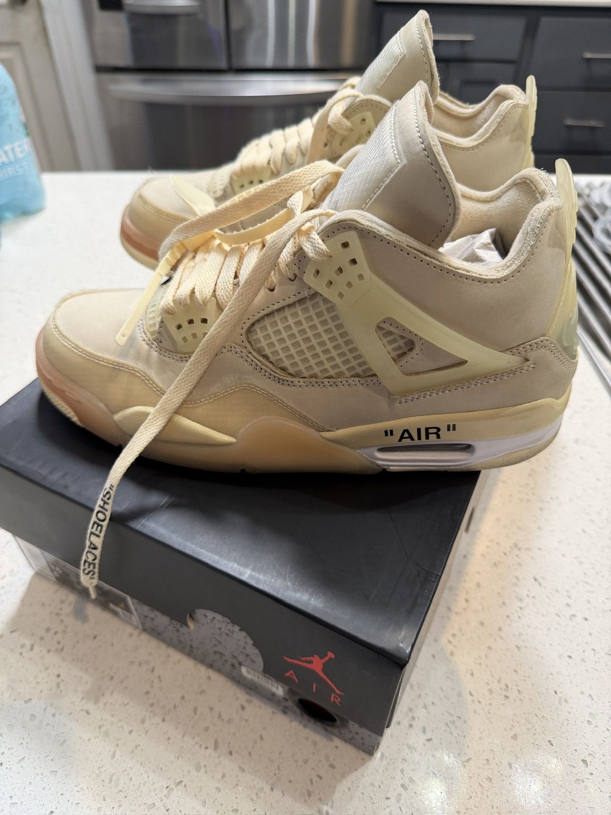 Nike × Off-White NIKE X OFF-WHITE JORDAN 4 “SAIL” Size US 9.5 / IT 39.5 - 1 Thumbnail
