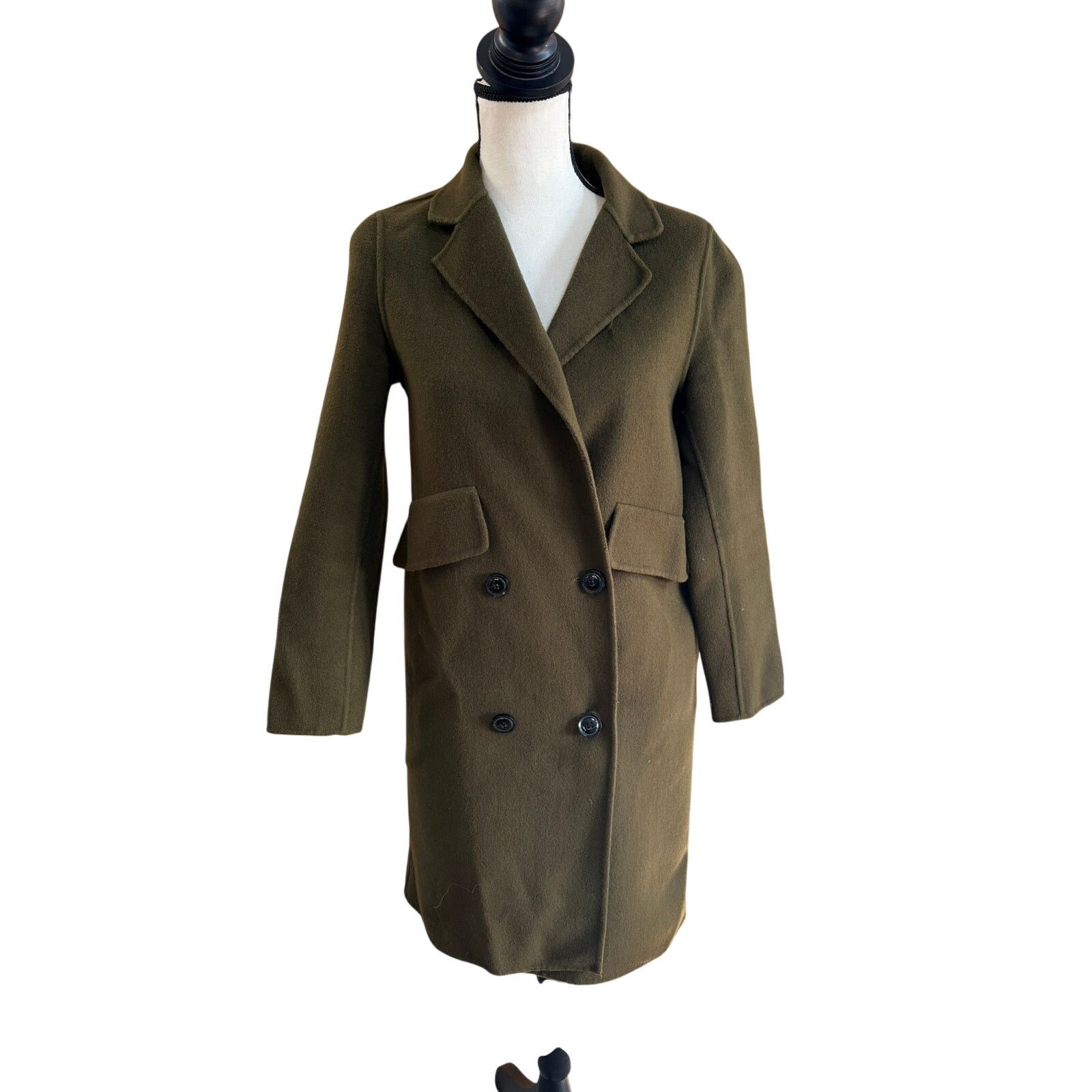 Amen x for Barbed Italy 100% Wool Coat Olive Green S