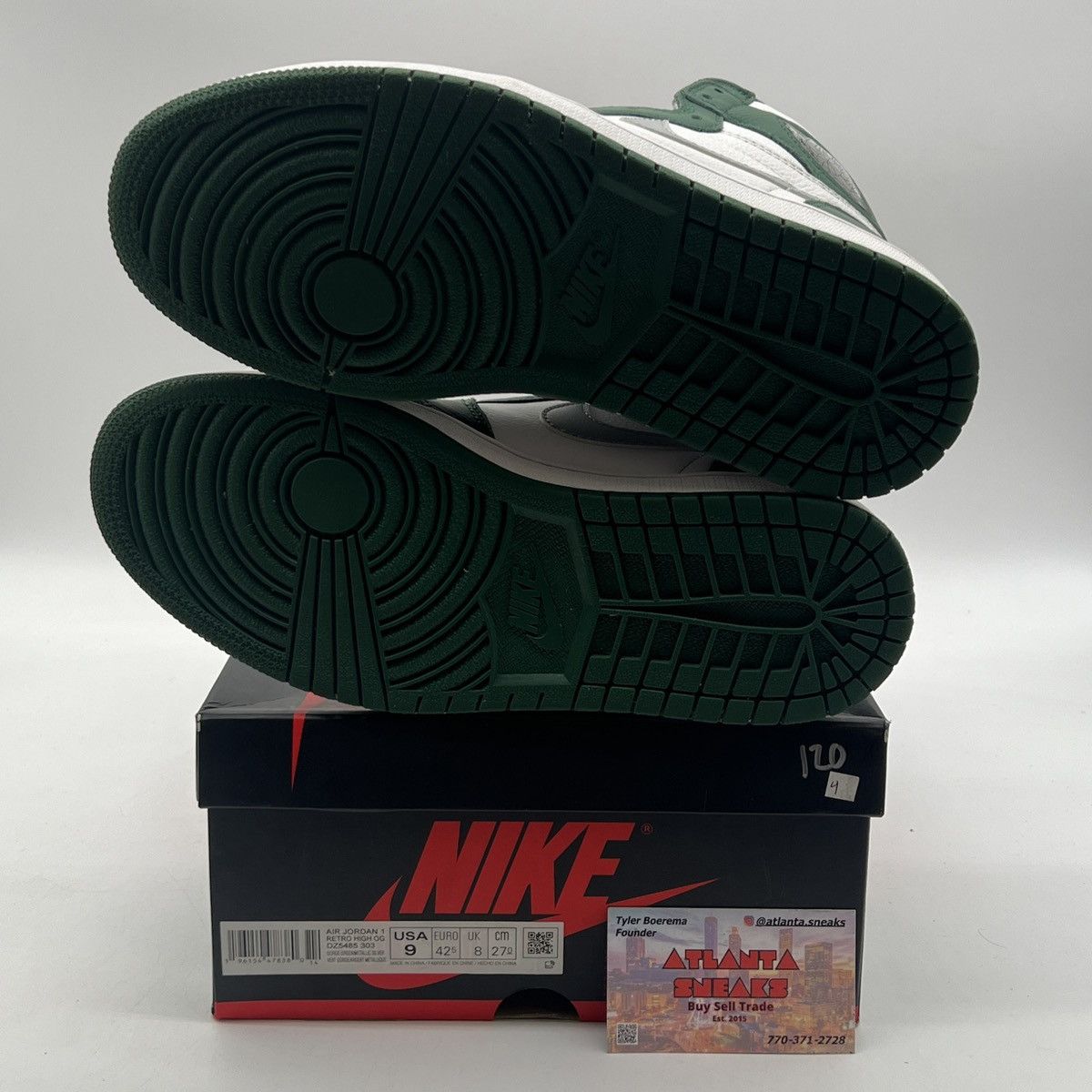 Nike Air Jordan 1 high gorge green Size US 9 / EU 42 - 8 Thumbnail