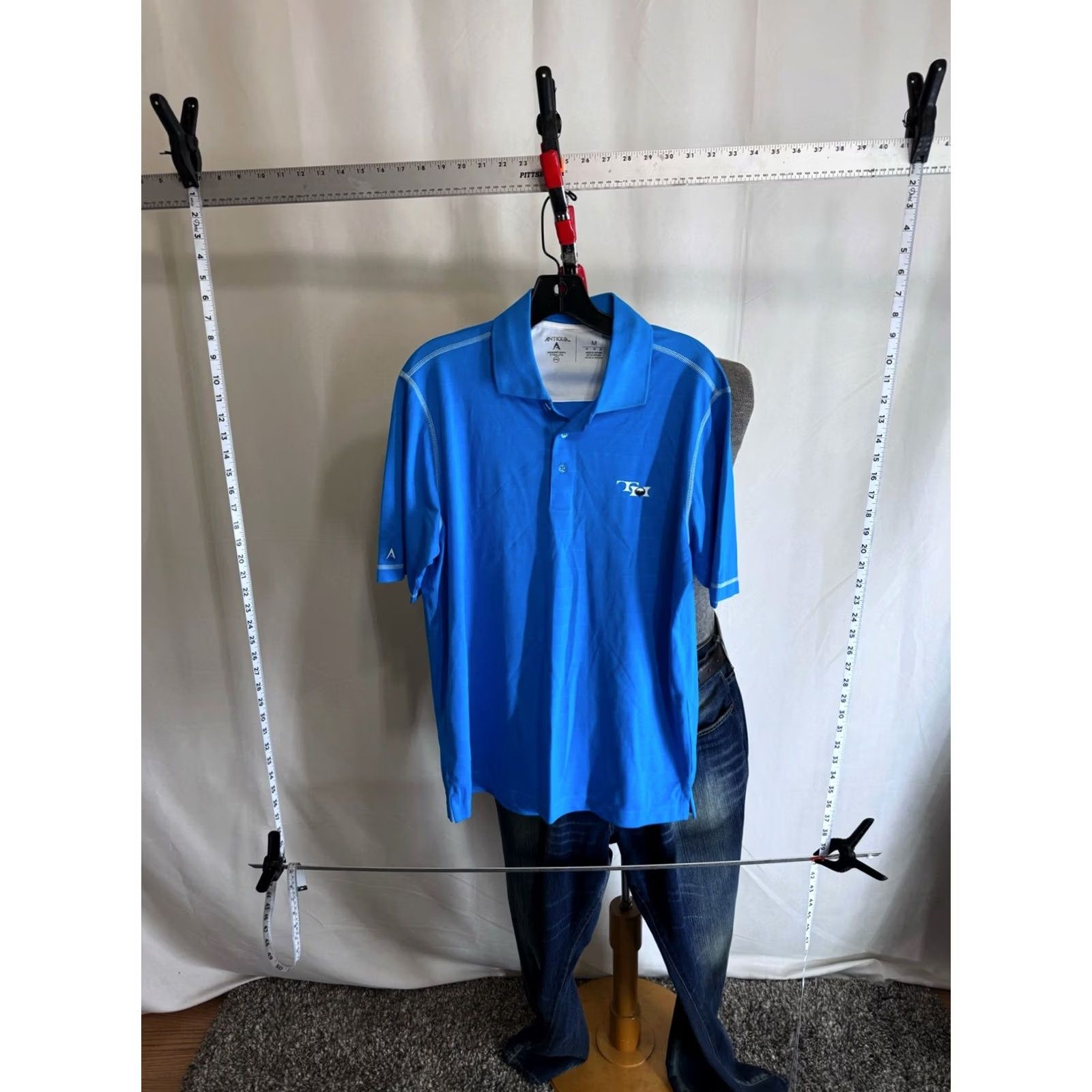 Vintage Antigua Embroidered Polo Shirt M Men Polo Shirt Medium Antigua Embroidered Poly Golf SHIRT Sharp M Mens Golf Polo Shirt Size US M / EU 48-50 / 2 - 2 Thumbnail