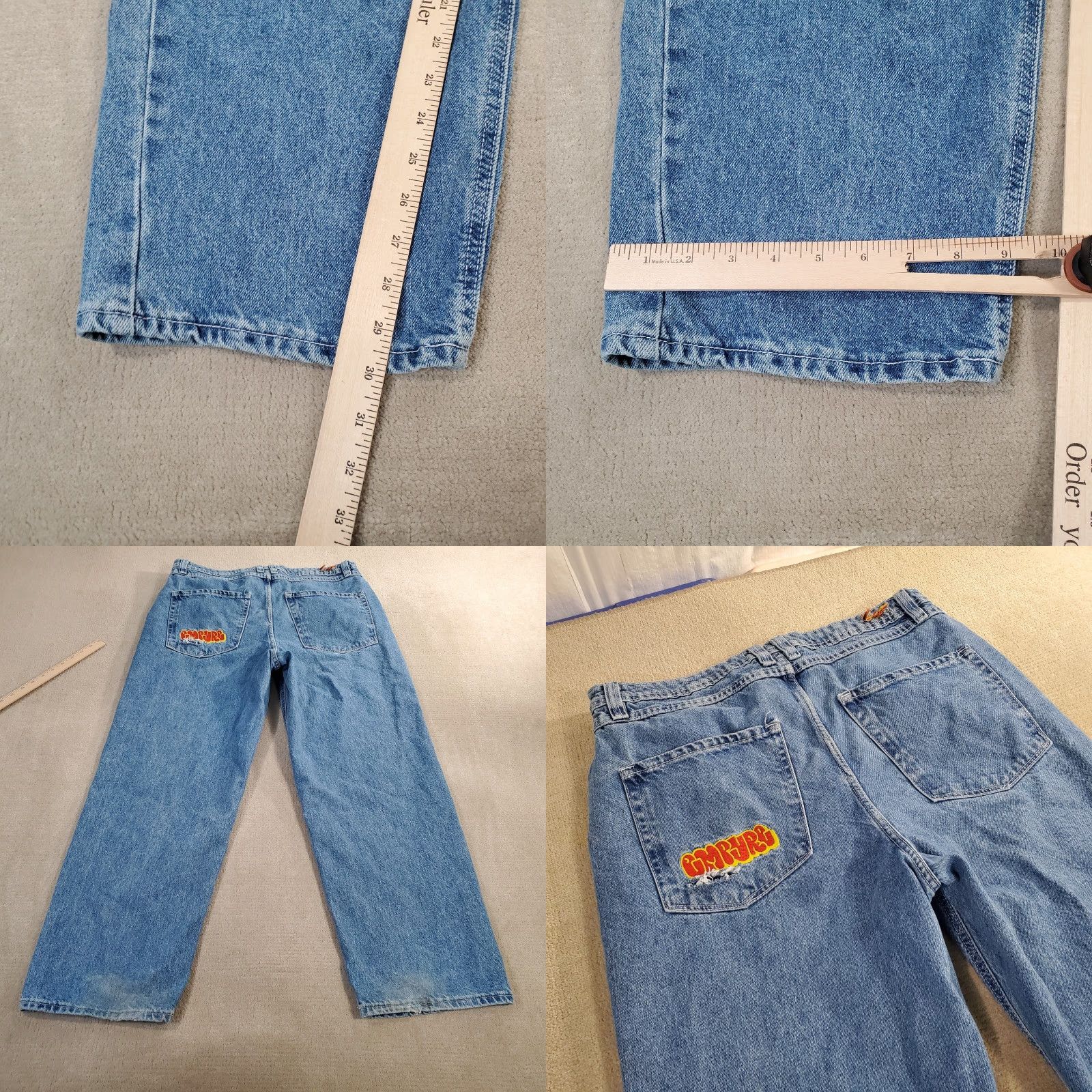 Empyre VINTAGE Empyre Jeans Mens 36x30 Blue Relaxed Straight Baggy Wide Leg READ* Size US 36 / EU 52 - 8 Thumbnail