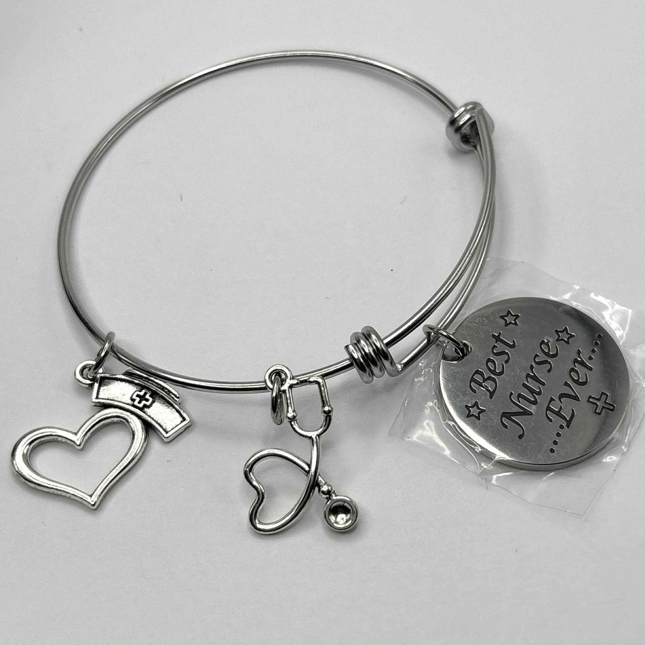 Other Silver Heart Best Nurse Bracelet Size ONE SIZE - 3 Thumbnail