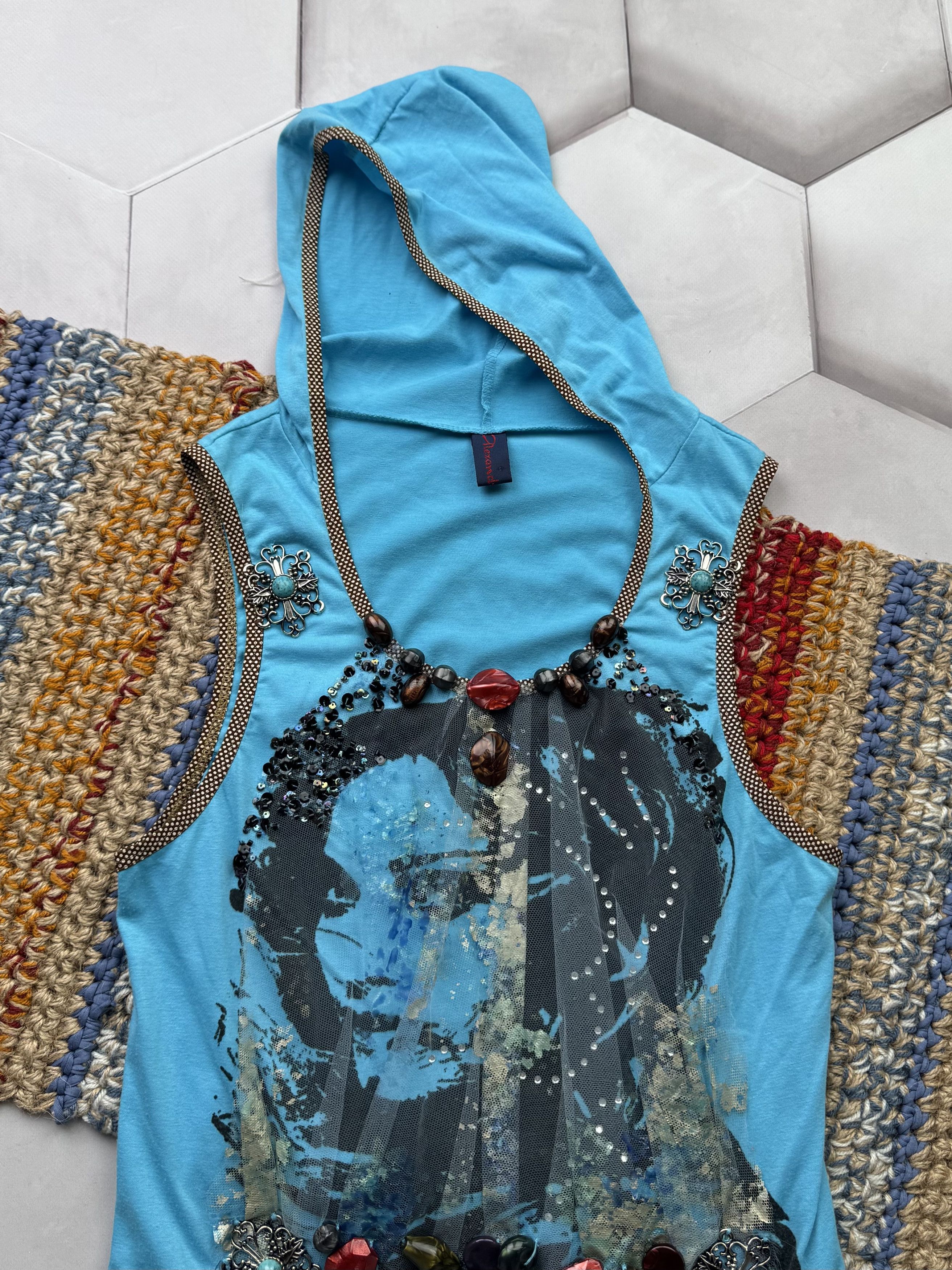 Japanese Brand Vintage Hooded Tank Top Size S / US 4 / IT 40 - 2 Thumbnail