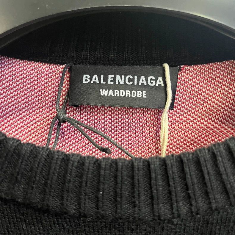Balenciaga Balenciaga Black Coke Printed Logo Heavy Knitted Sweater-25 Size US S / EU 44-46 / 1 - 2 Thumbnail