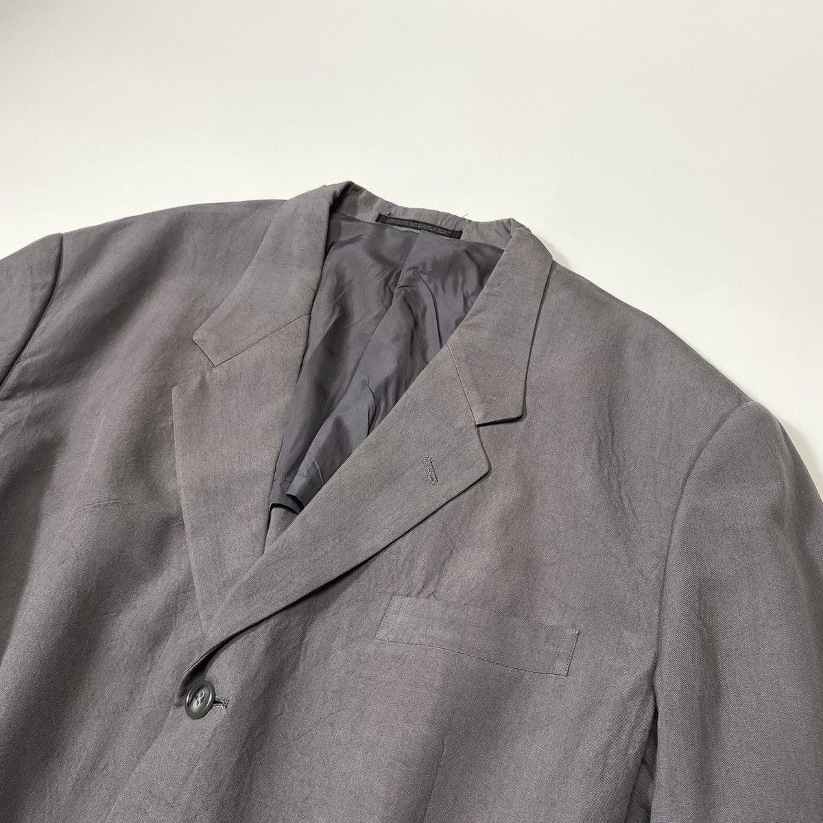 Yohji Yamamoto Vintage Yohji Yamamoto Pour Homme Rayon Blazer Size 50R - 9 Thumbnail