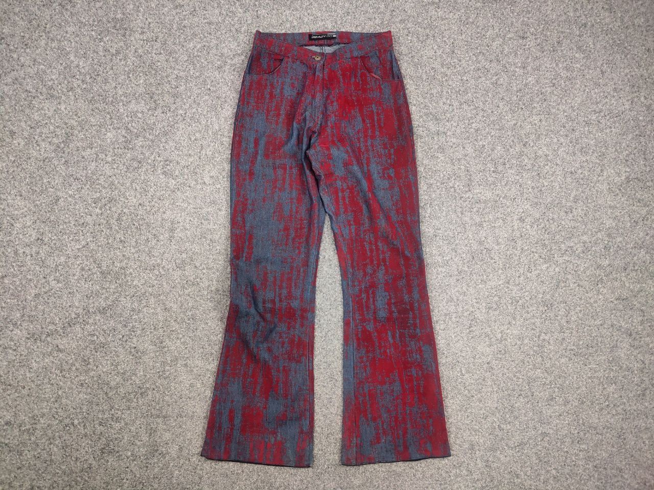 If Six Was Nine Vintage Hysteric Glamour style flared Blue Red Pants Y2K Size 27" / US 4 / IT 40 - 8 Thumbnail