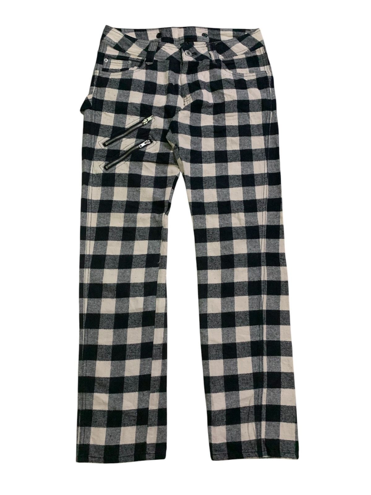 Japanese Brand × Seditionaries Vtg Japanese Seditionaries Tartan Zip Pant Size US 30 / EU 46 - 1 Thumbnail