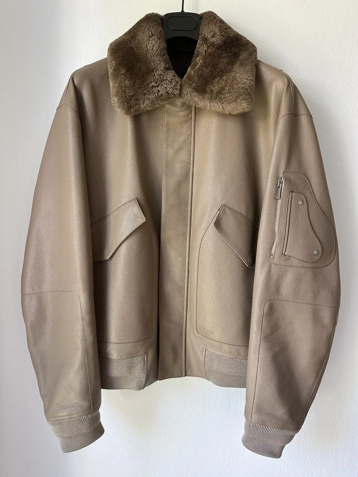 Dior Dior Bomber Leather Jacket Beaver Fur Collar Size US L / EU 52-54 / 3 - 1 Thumbnail