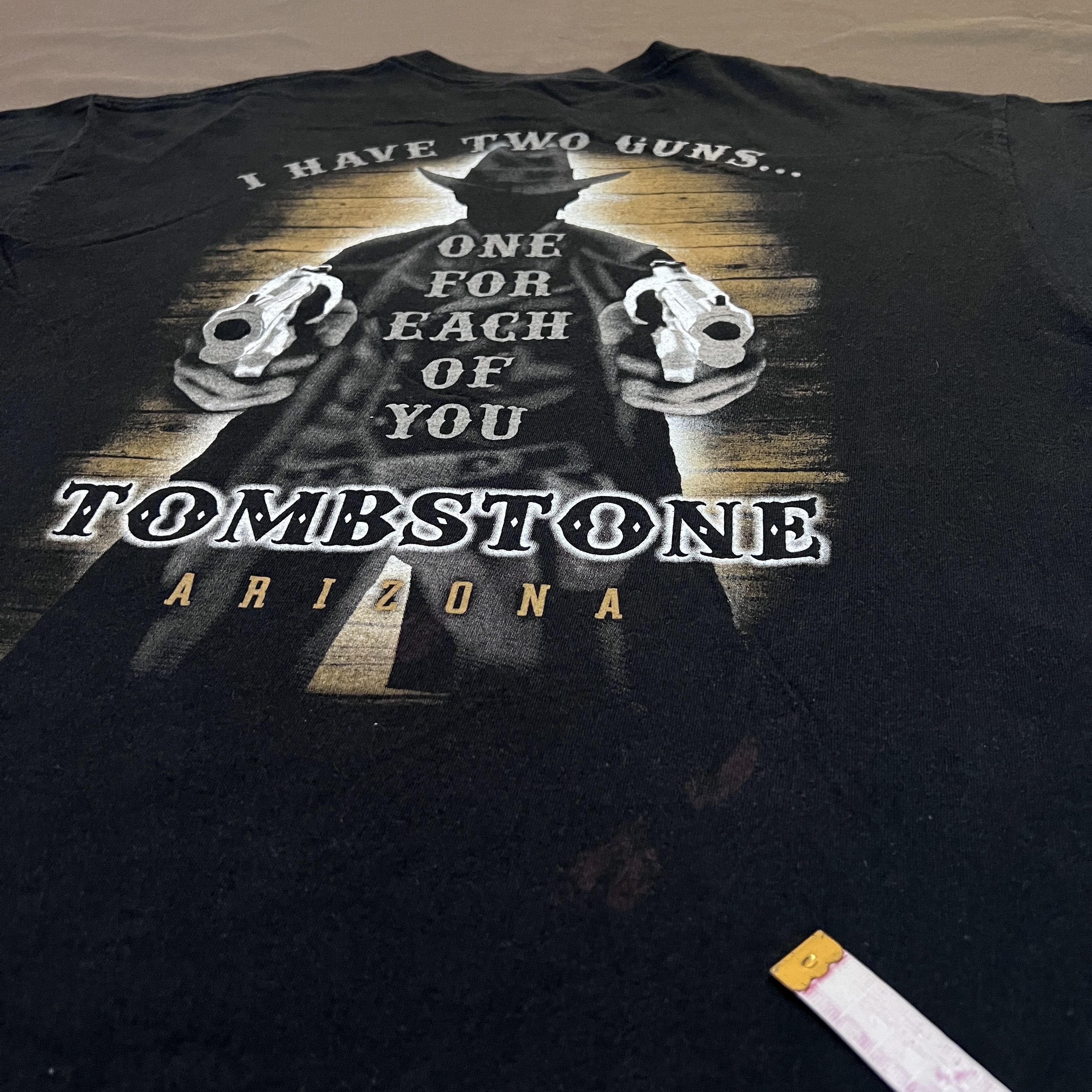 Vintage Vintage Y2K TOMBSTONE ARIZONA Cowboy Promo Tee Gun Size US XL / EU 56 / 4 - 3 Thumbnail