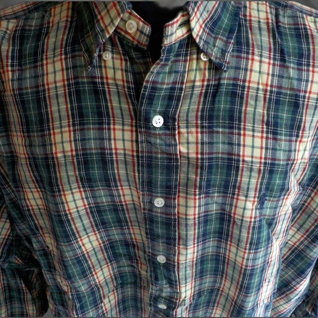 Ralph Lauren Ralph Lauren Polo Button-Front Shirt Plaid 100% Cotton Green/Red/Navy/Cream Large Size US L / EU 52-54 / 3 - 1 Thumbnail