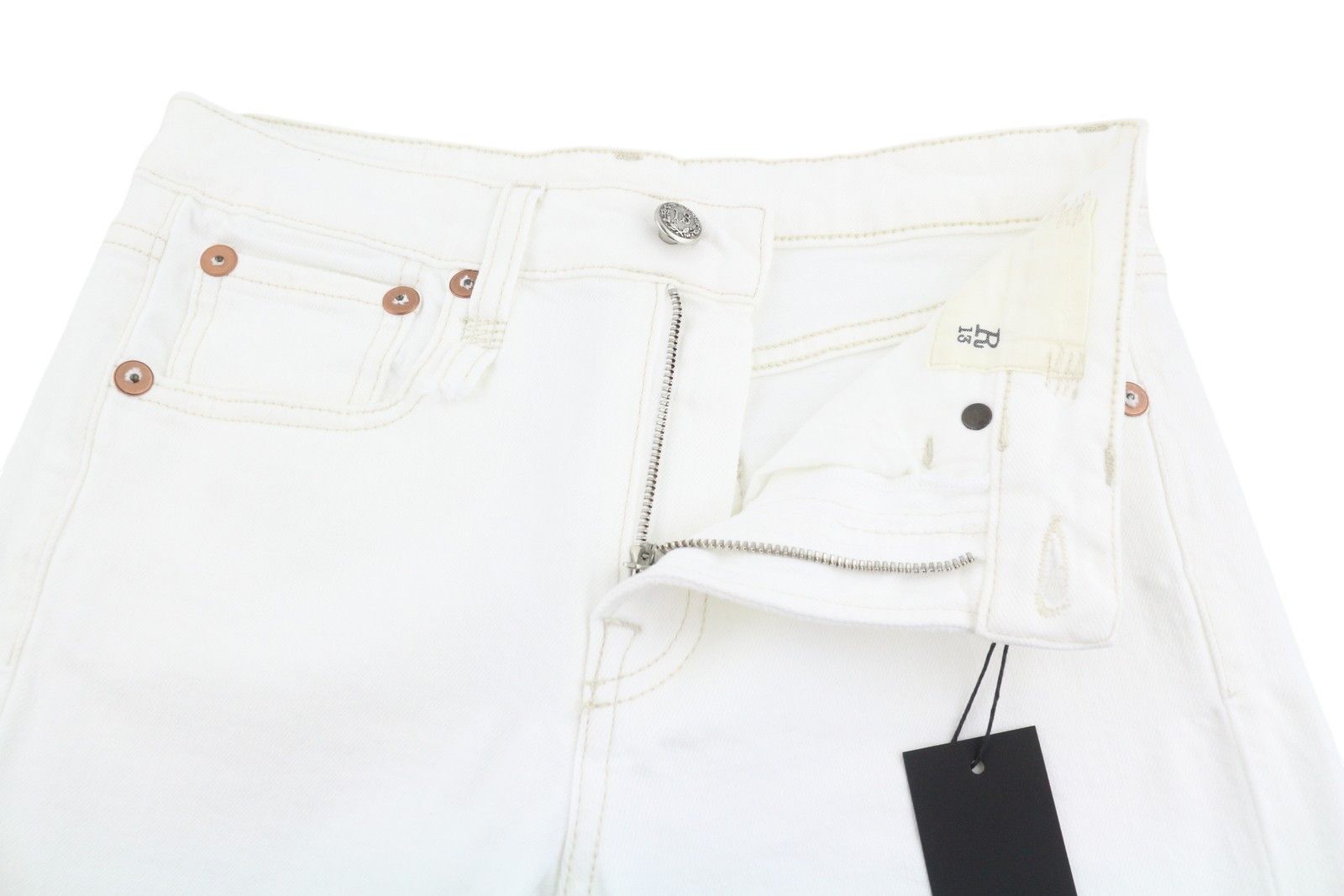 R13 JOAN CROPPED FLARE 24 Aerin White Stretch Jeans 89846 Size 24" / US 00 / IT 34 - 5 Thumbnail