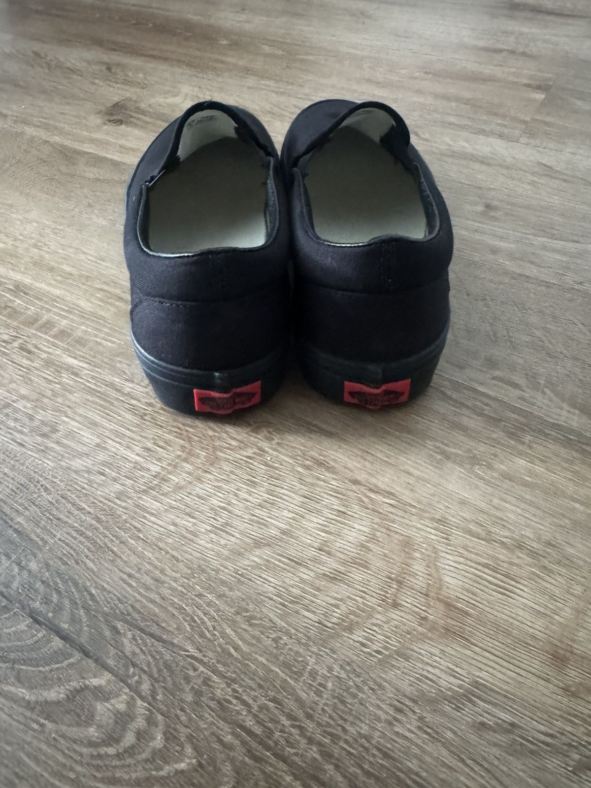 Vans Vans Classic Slip-On Black Canvas Shoes | Skater Sneakers Size US 8.5 / EU 41-42 - 7 Thumbnail