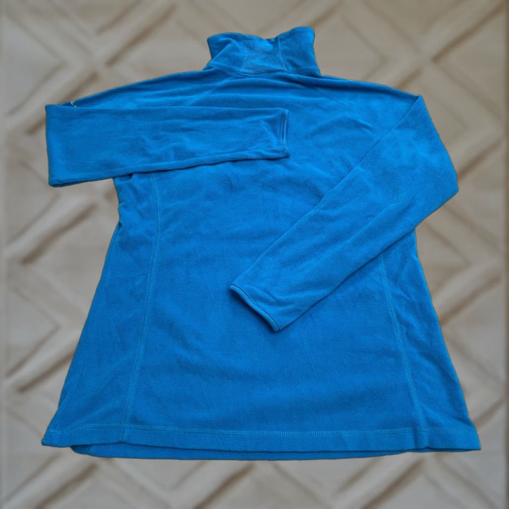 Vintage Columbia Jacket Womens Large Blue 1/4 Zip Fleece Glacial III Indoor Outdoor Lightweight Regular Coat Size L / US 10 / IT 46 - 1 Thumbnail