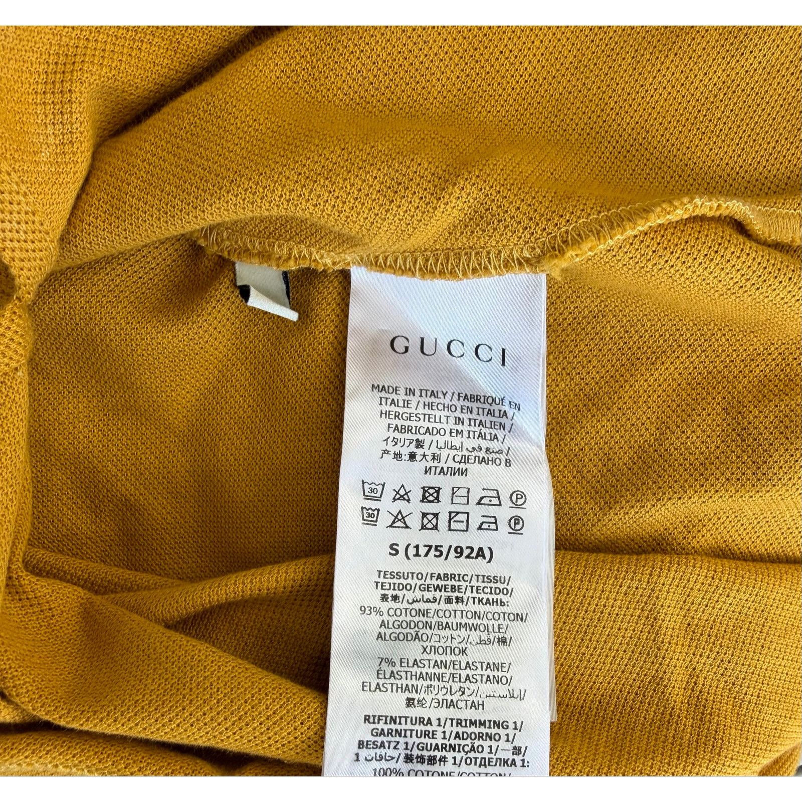 Gucci Size S - Gucci Yellow Polo Shirt Size US S / EU 44-46 / 1 - 4 Thumbnail