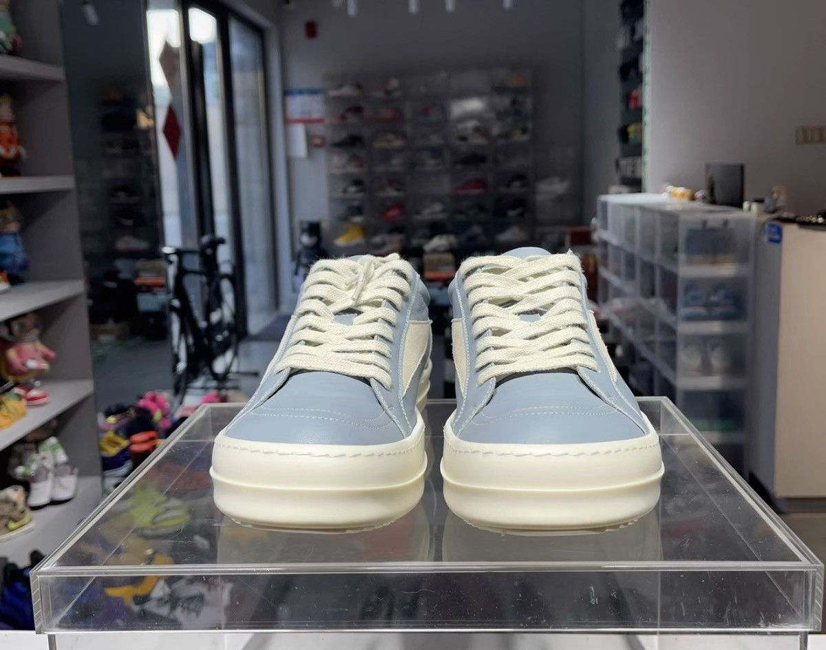 Rick Owens RICK OWENS Mainline Haze Blue Calfskin Low-Top Sneakers Size US 8.5 / EU 41-42 - 2 Thumbnail