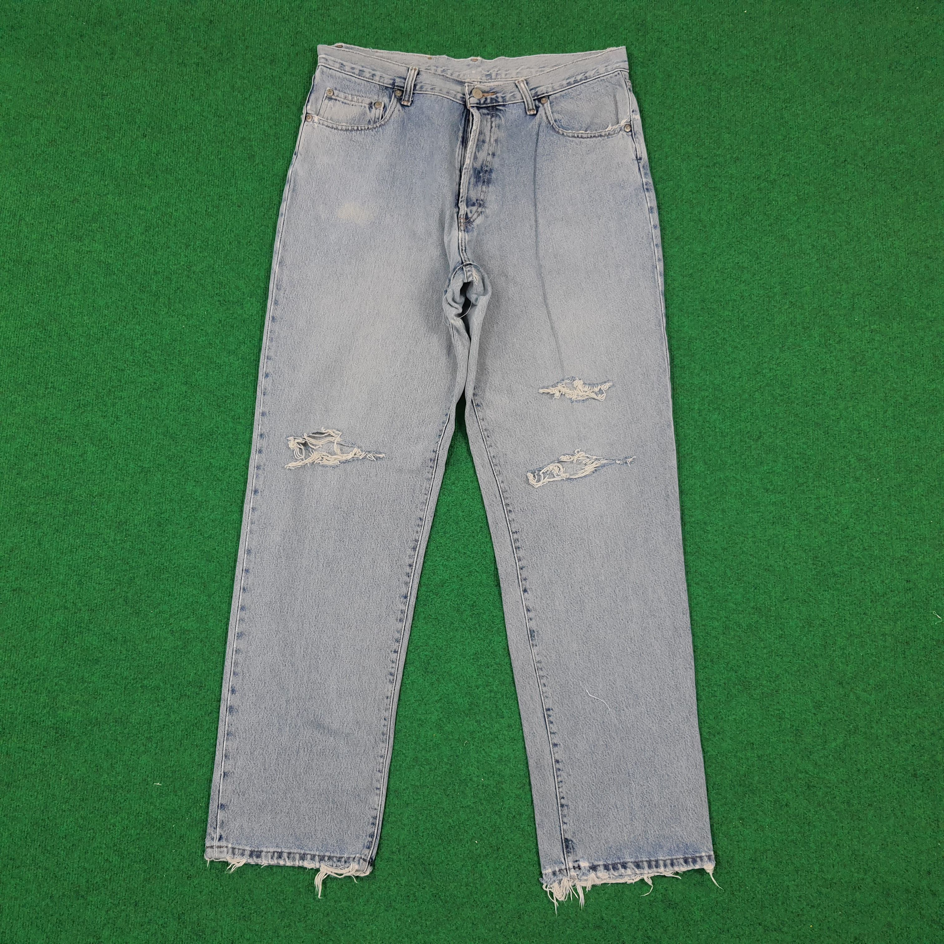 RRL Ralph Lauren × Vintage Vintage RRL Ralph Lauren Distressed Jeans Size US 34 / EU 50 - 1 Thumbnail