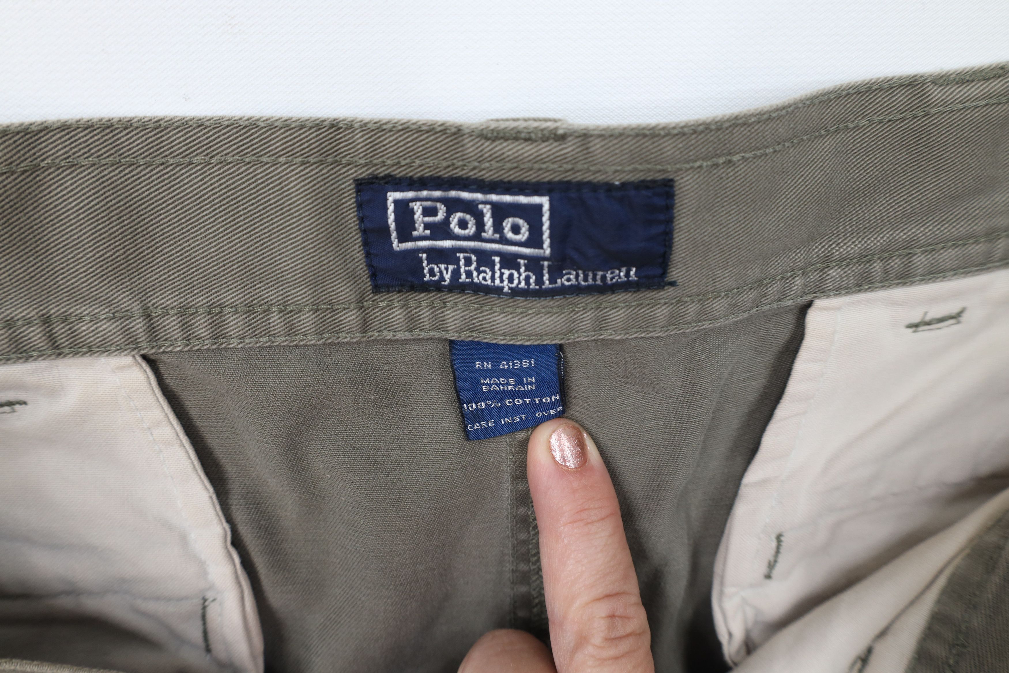 Ralph Lauren Vintage 90s Ralph Lauren Wide Leg Tarpoon Cargo Pants Cotton Size US 34 / EU 50 - 8 Thumbnail