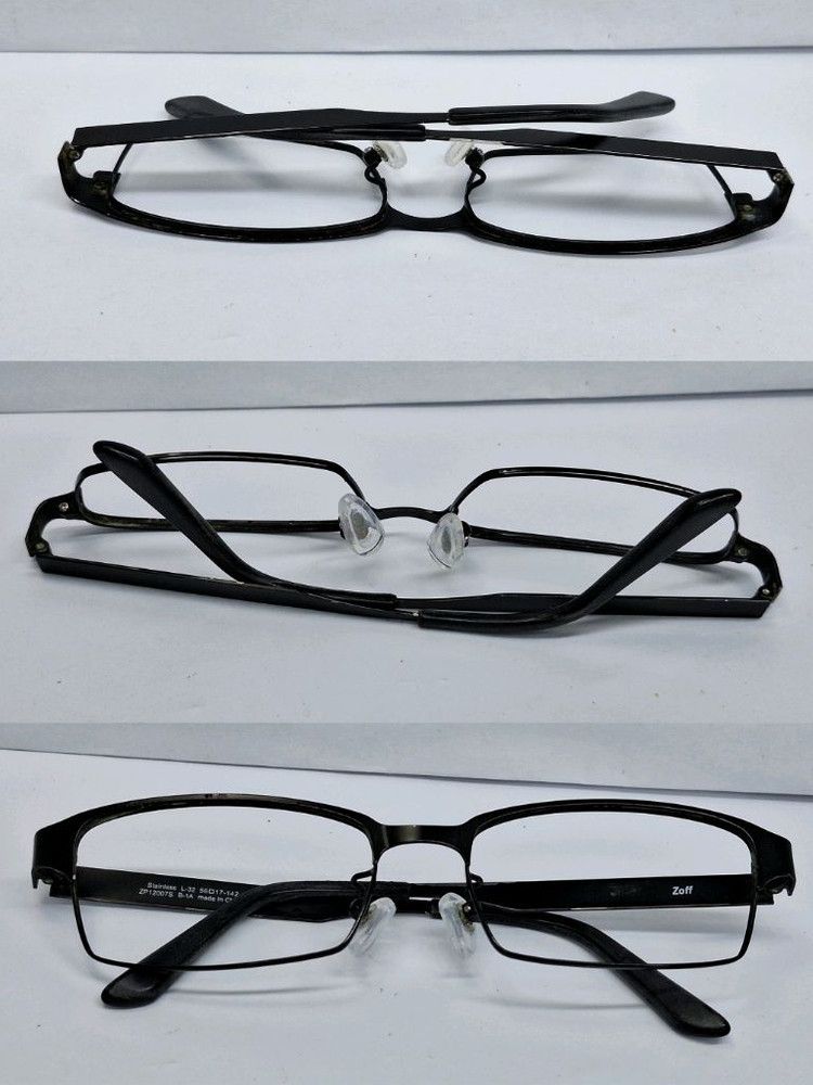 Other Zoff ZP12007S Glasses Frame Black Wide 56mm Ultralight 11g Size ONE SIZE - 6 Thumbnail