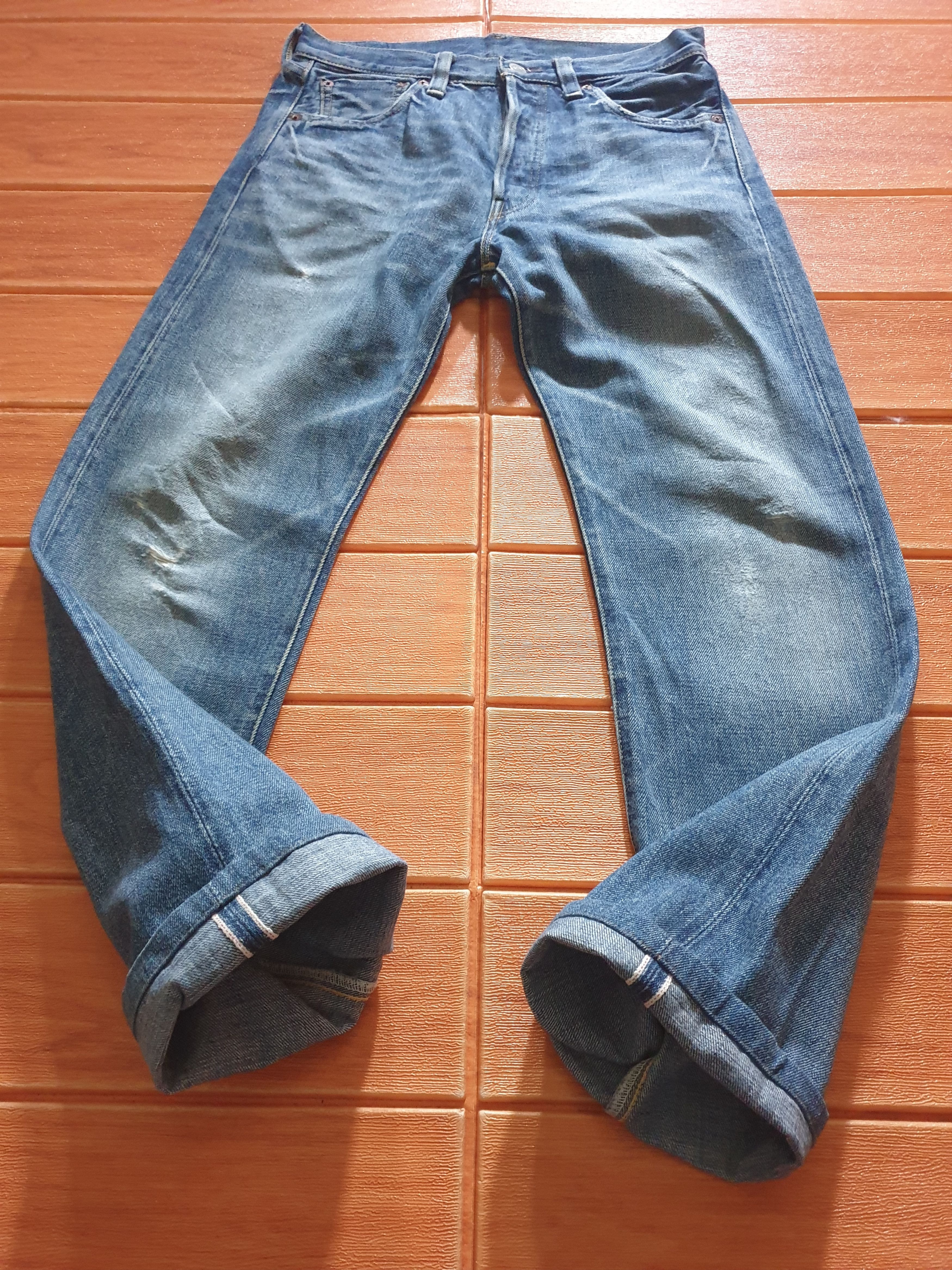 Levi's 💥Vintage levis lot 47501 selvedge denim pant Size US 29 - 1 Thumbnail