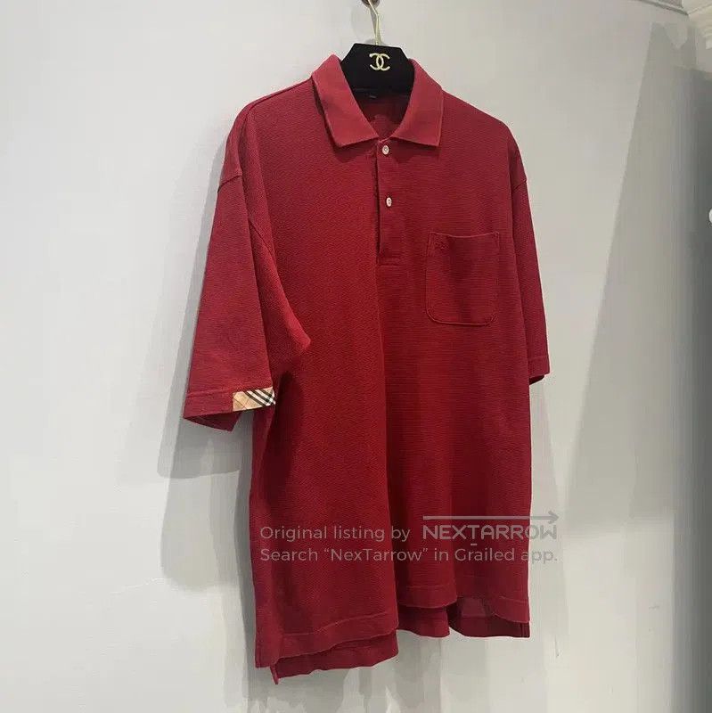 Burberry Burberry Red Short-Sleeve Cotton Polo T-Shirt. Size US L / EU 52-54 / 3 - 3 Thumbnail