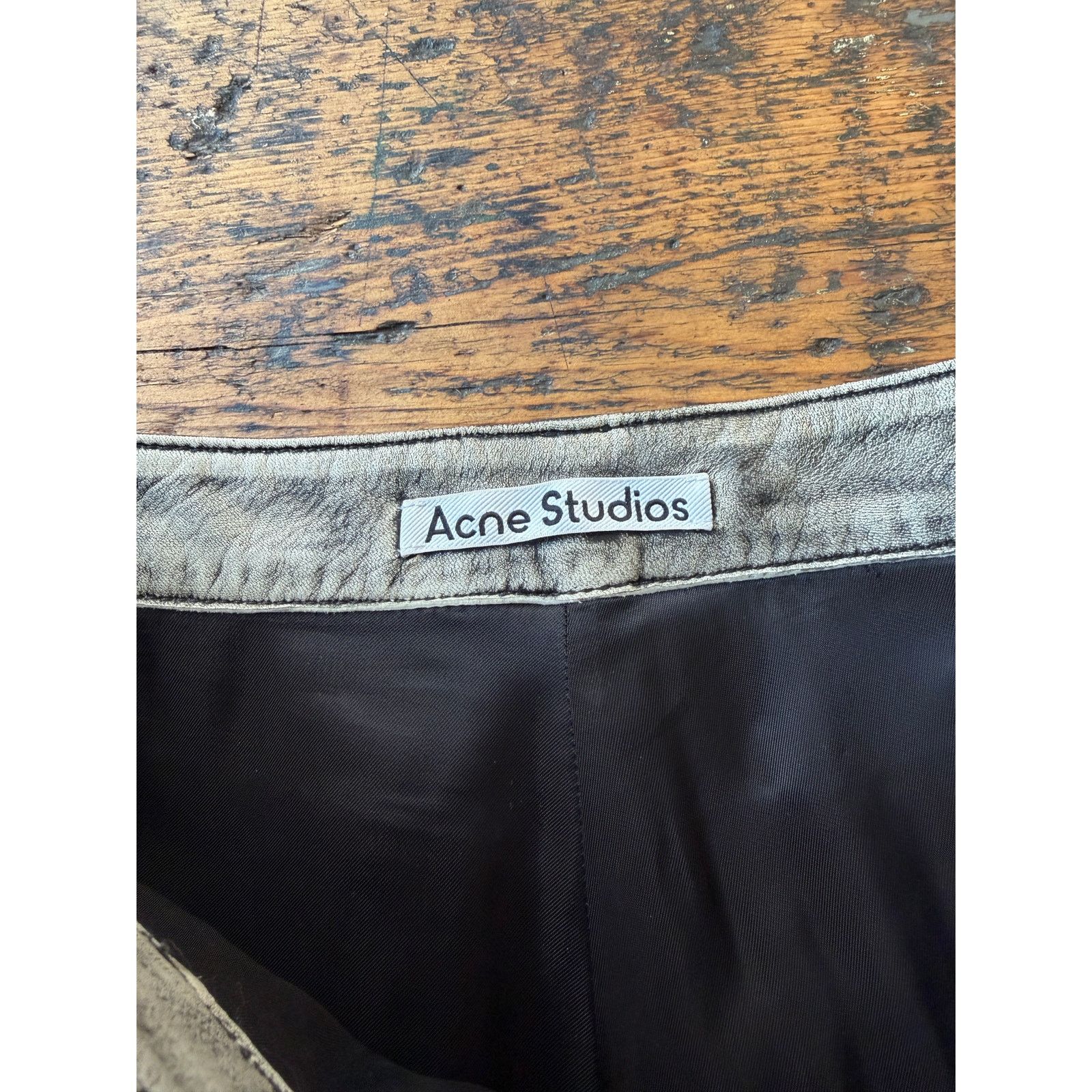 Acne Studios Acne Studios Leather Zipped Cropped Trousers Size 26" / US 2 / IT 38 - 4 Thumbnail