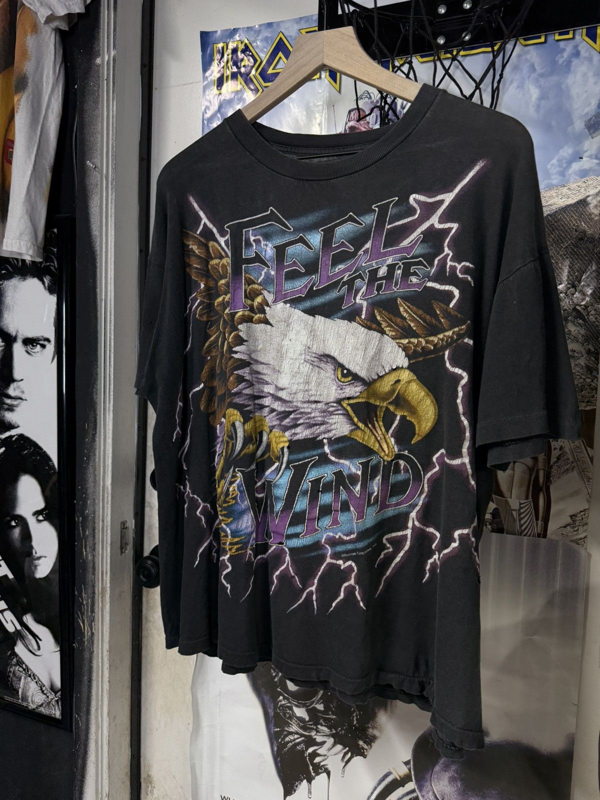 Vintage Vintage 90’s American Thunder Eagles T-Shirt Adult Size Med Size US M / EU 48-50 / 2 - 9 Thumbnail