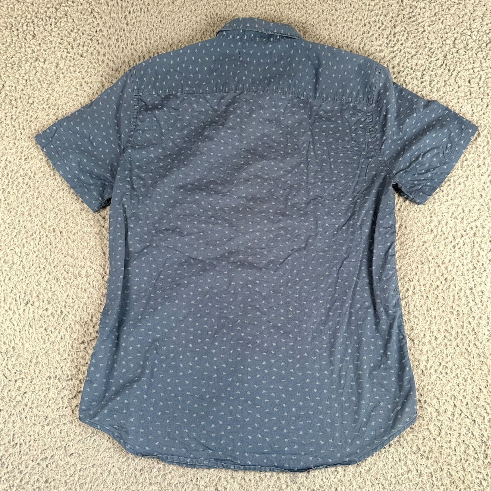 Outerknown Outerknown Shirt Mens Medium Blue Button Down Hang Loose All Over Flaw Size US M / EU 48-50 / 2 - 5 Thumbnail
